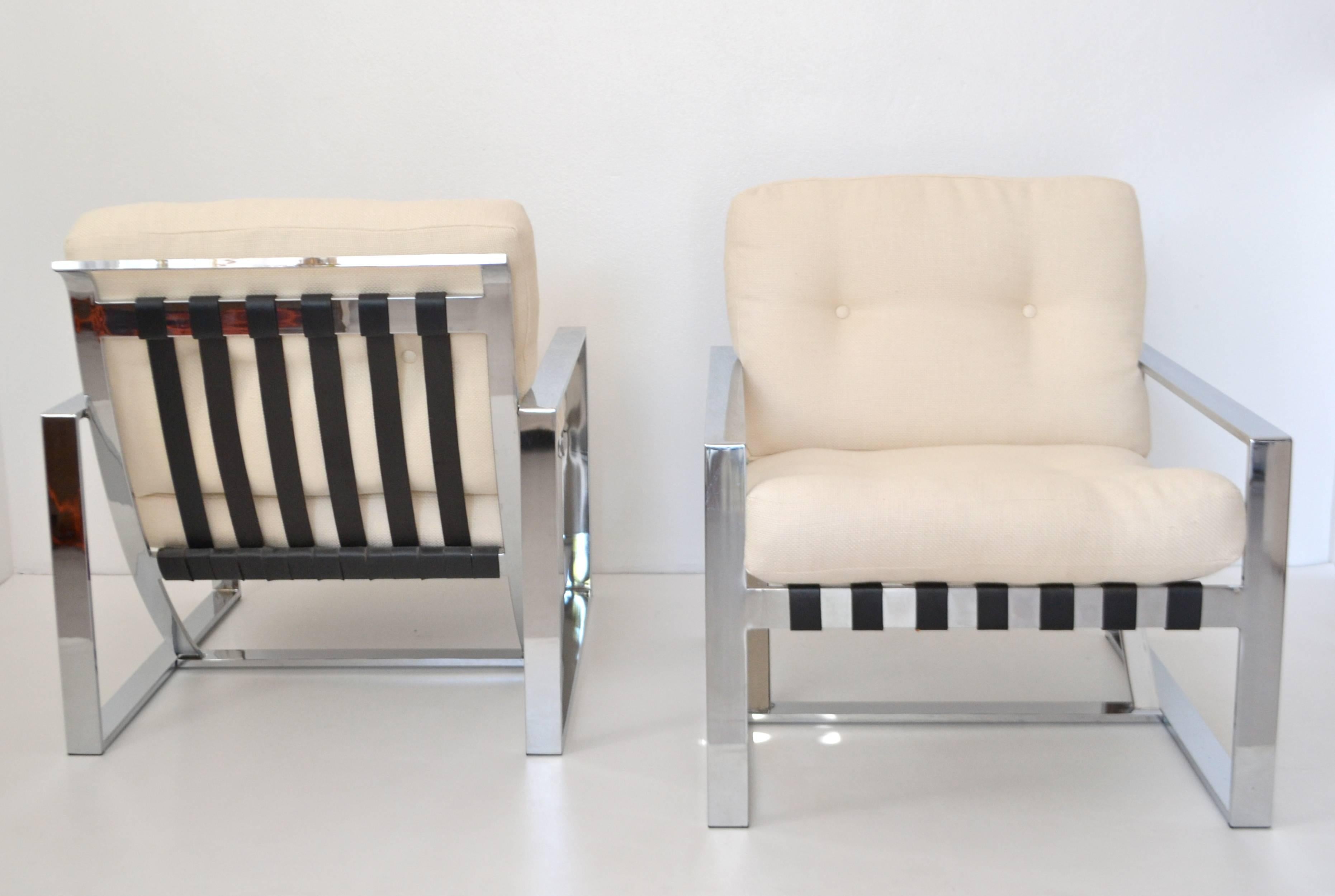 Pair of Italian Neo Rationalist Club Chairs For Sale 4