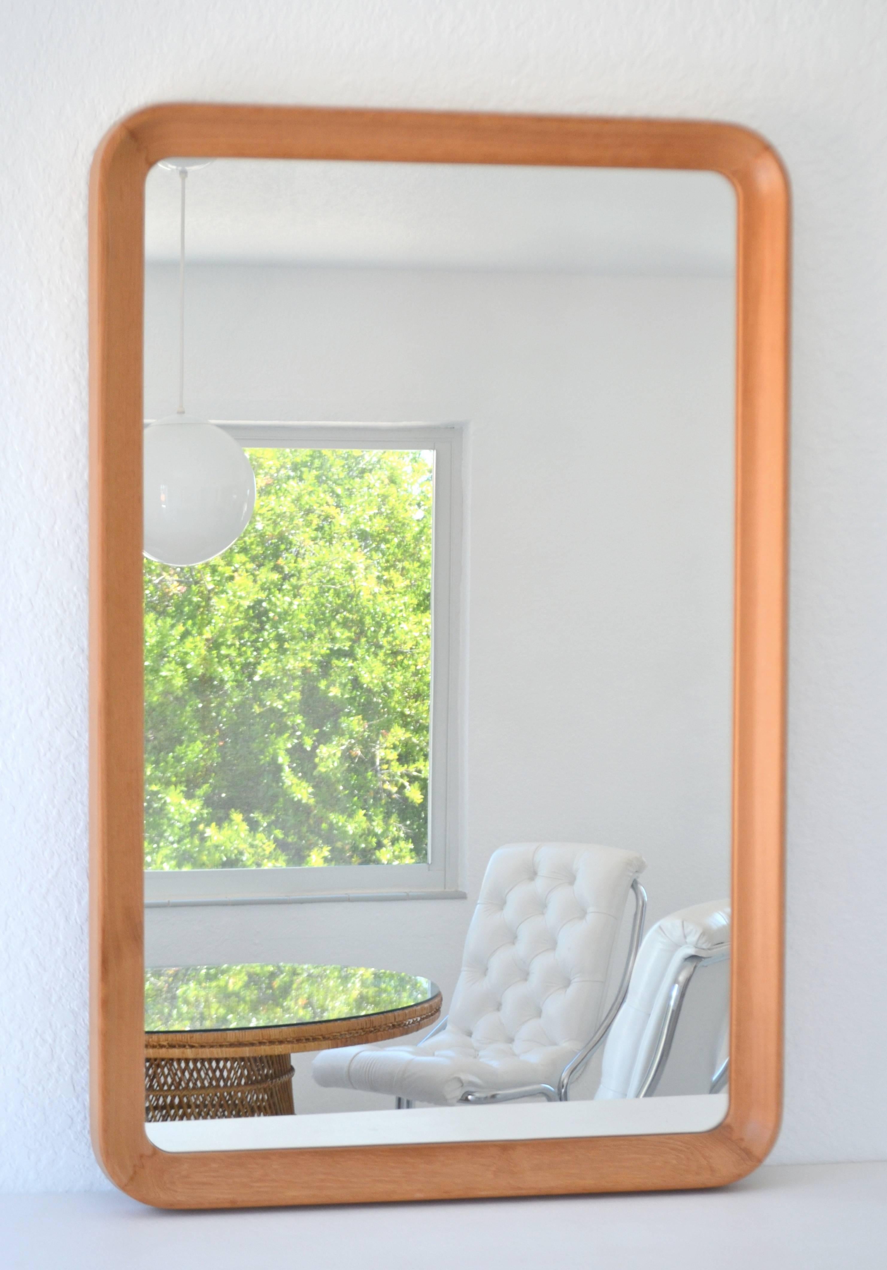 Midcentury Teak Wall Mirror For Sale 3