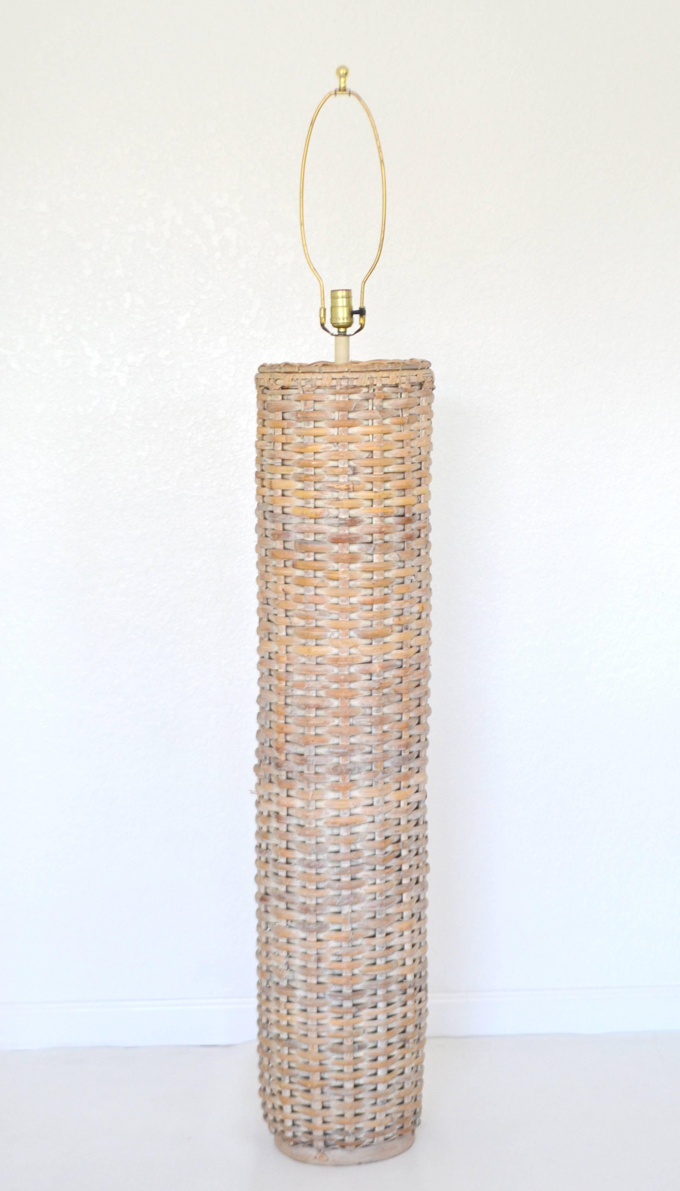 woven floor lamp