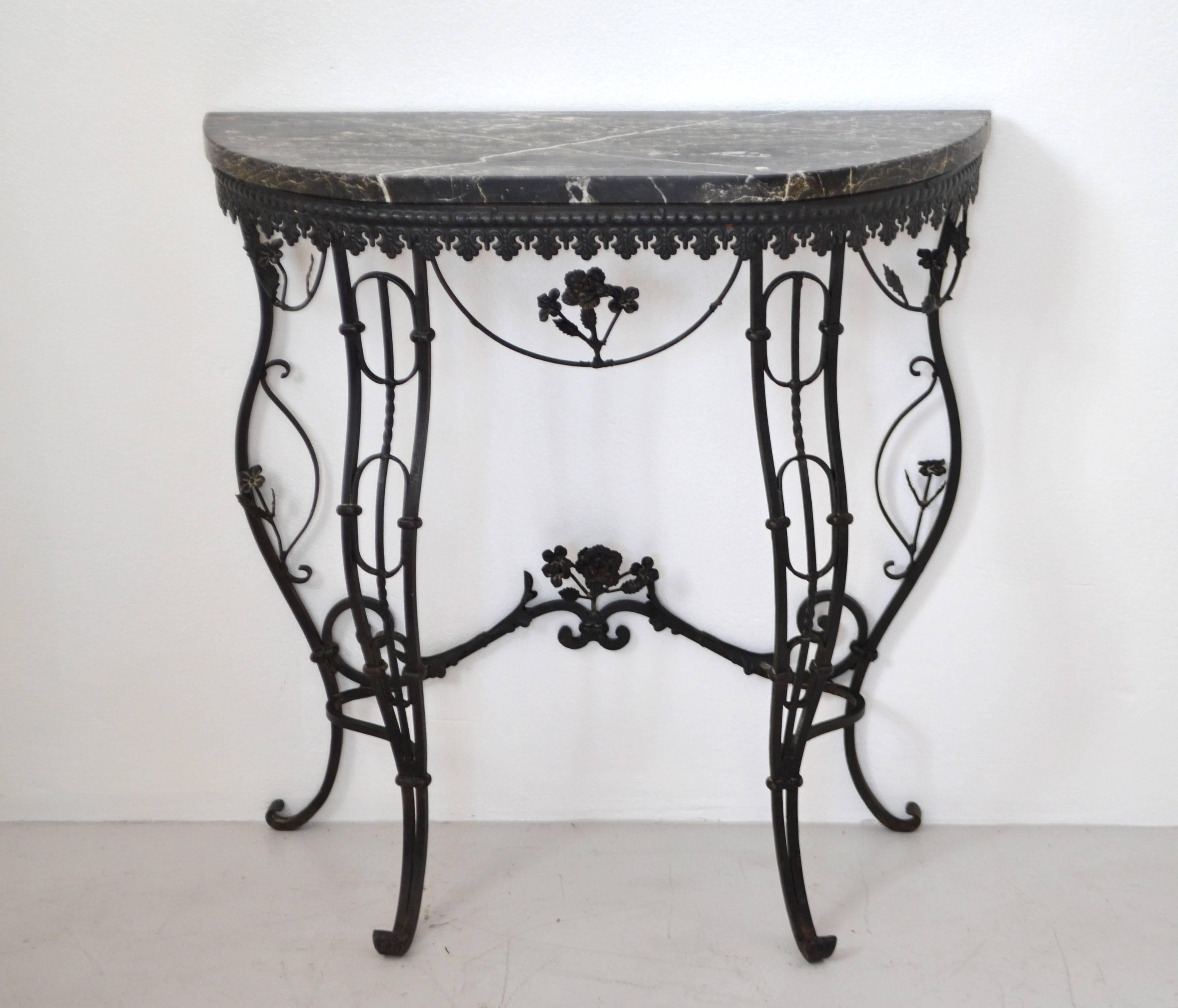 wrought iron console tables