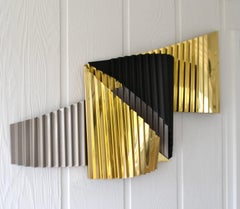 Postmodern Mixed Metal Abstract Sculpture