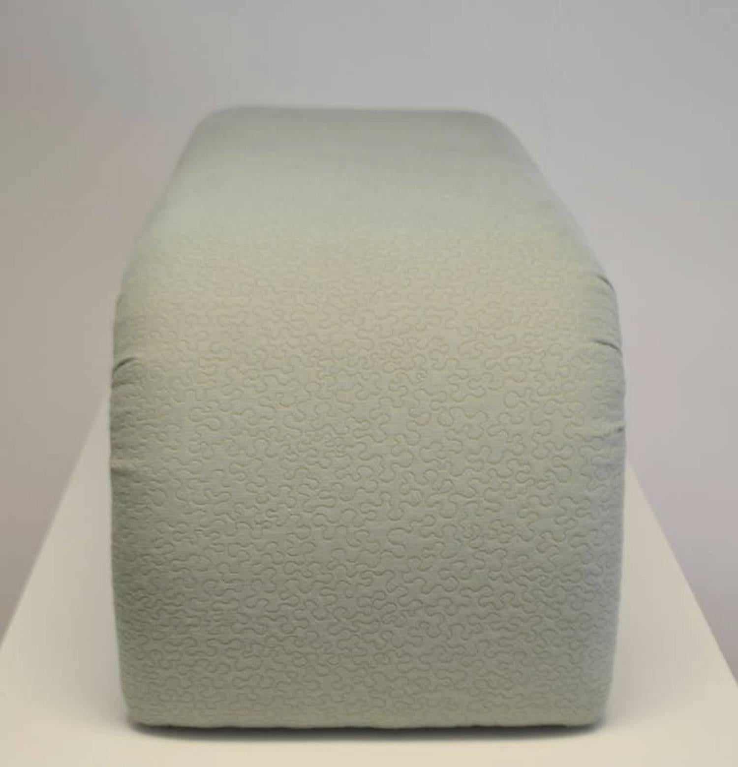 Post-Modern Postmodern Upholstered Waterfall Form Bench