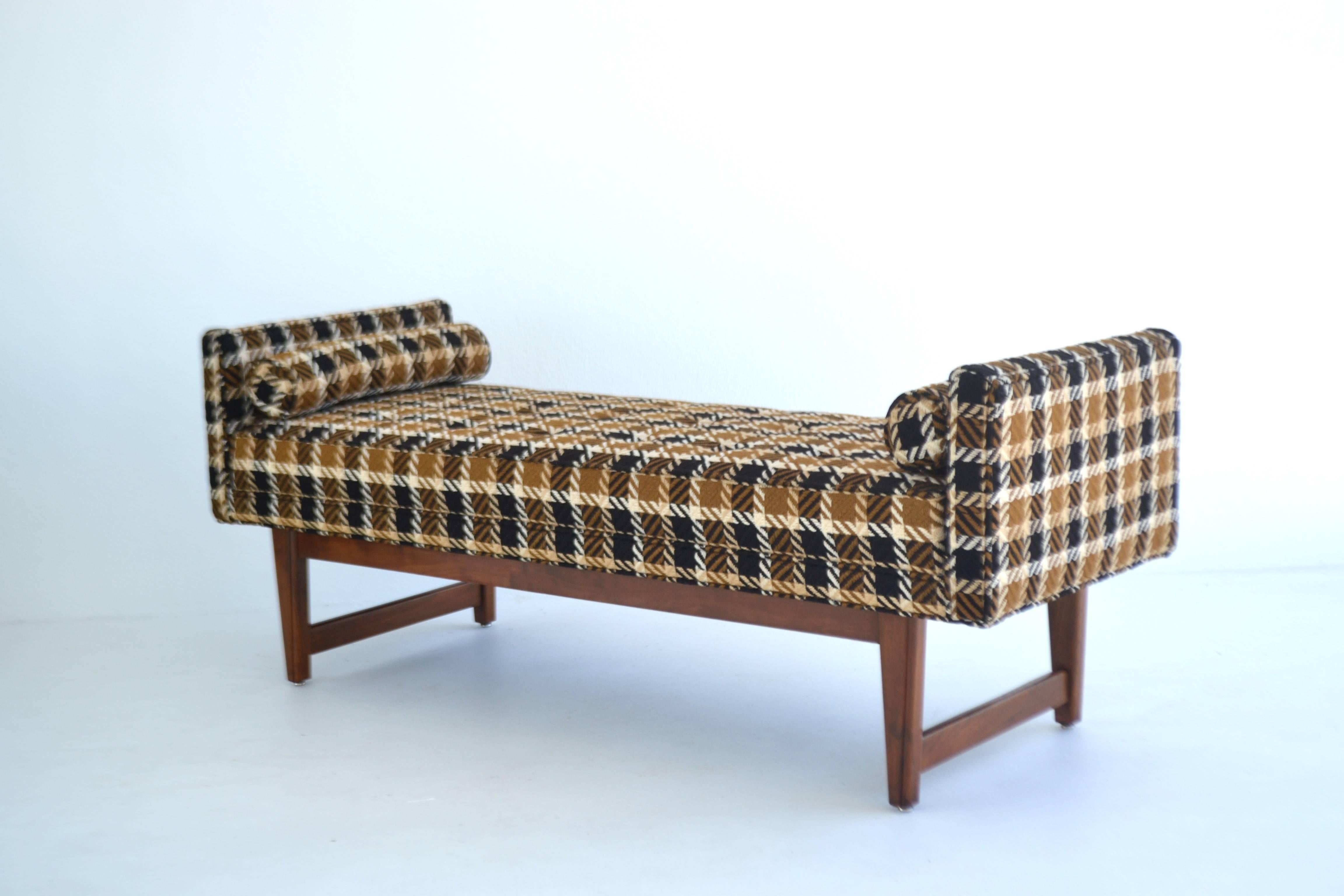Mid-Century Modern Mid-Century Upholstered Bench by Selig For Sale