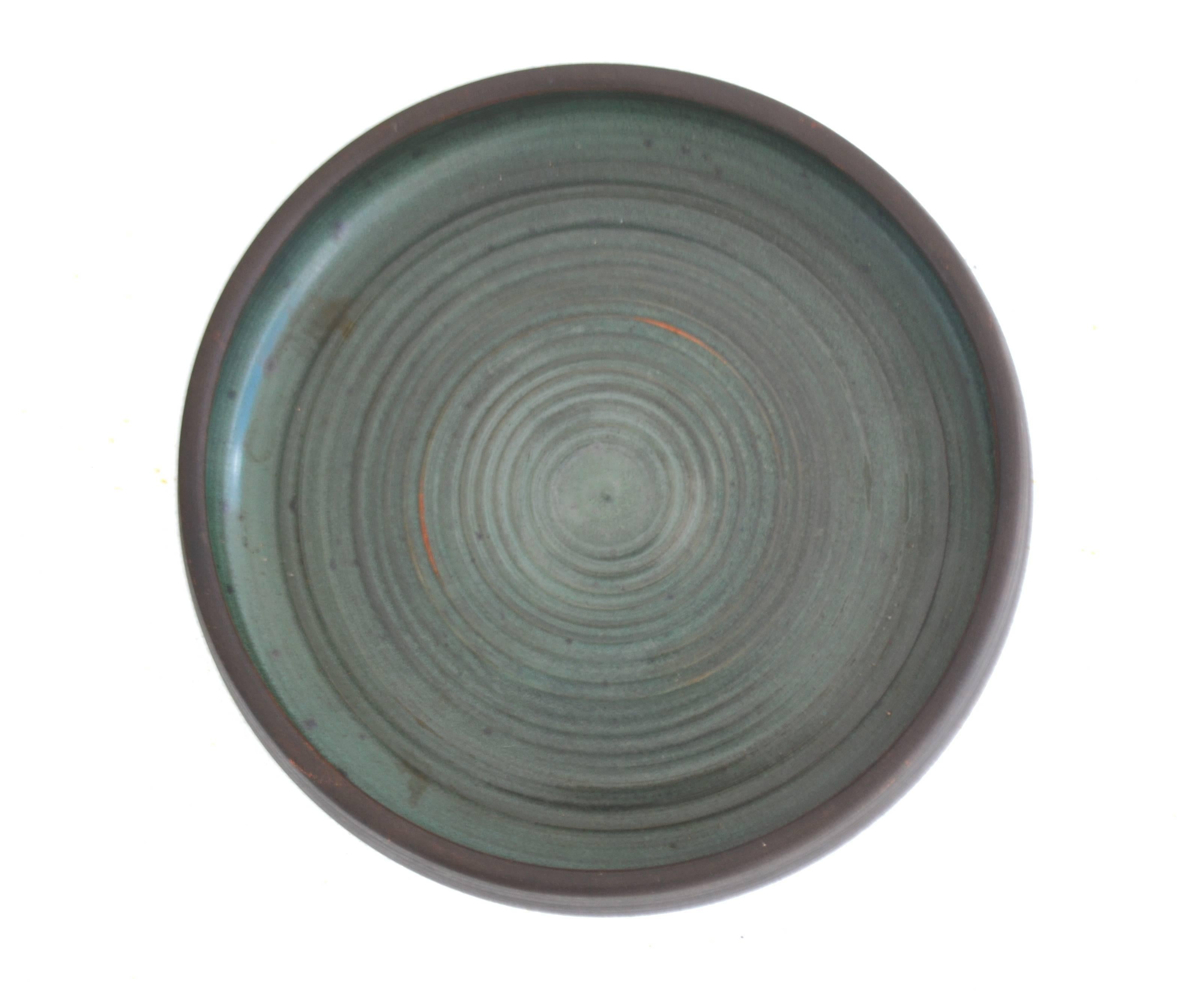 Mid-20th Century Hand Thrown Decorative Ceramic Bowl