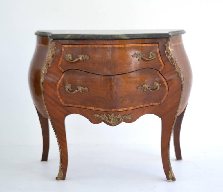 Louis XV Style MarbleTop Bombe Chest For Sale at 1stdibs