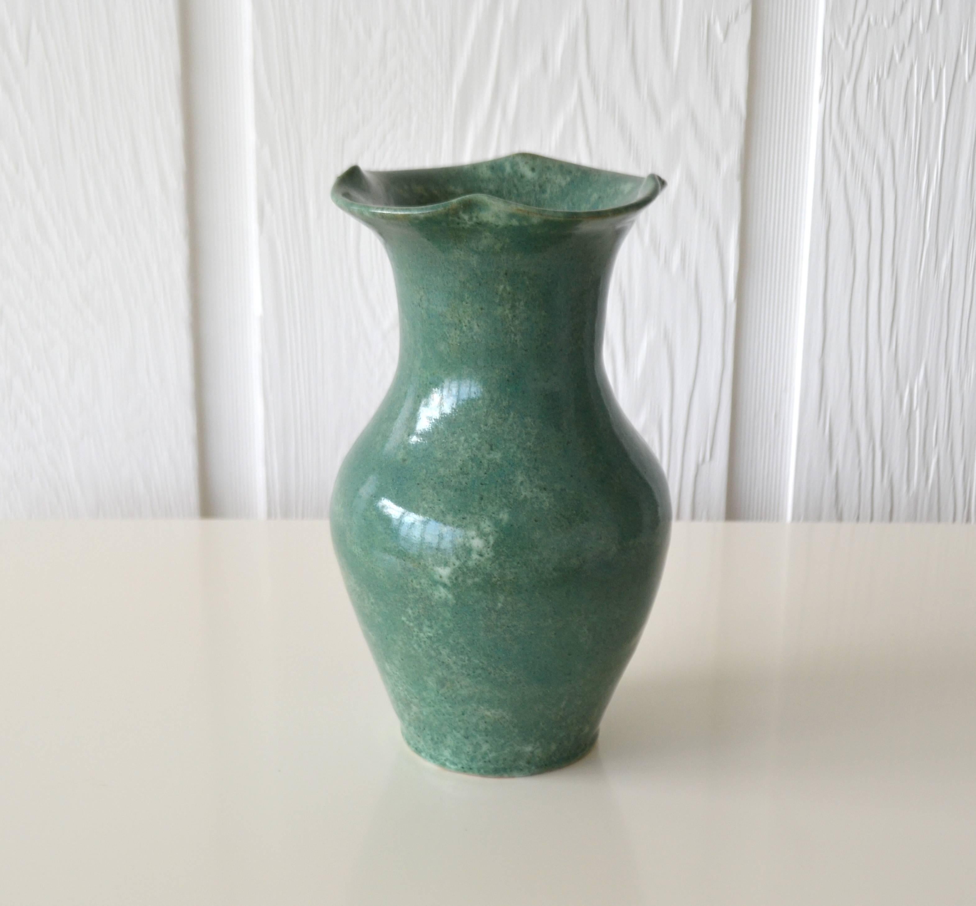Mid-Century Modern Hand Thrown Ceramic Organic Form Vase