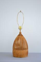 Mid-Century Cut Reed Table Lamp by Raymor