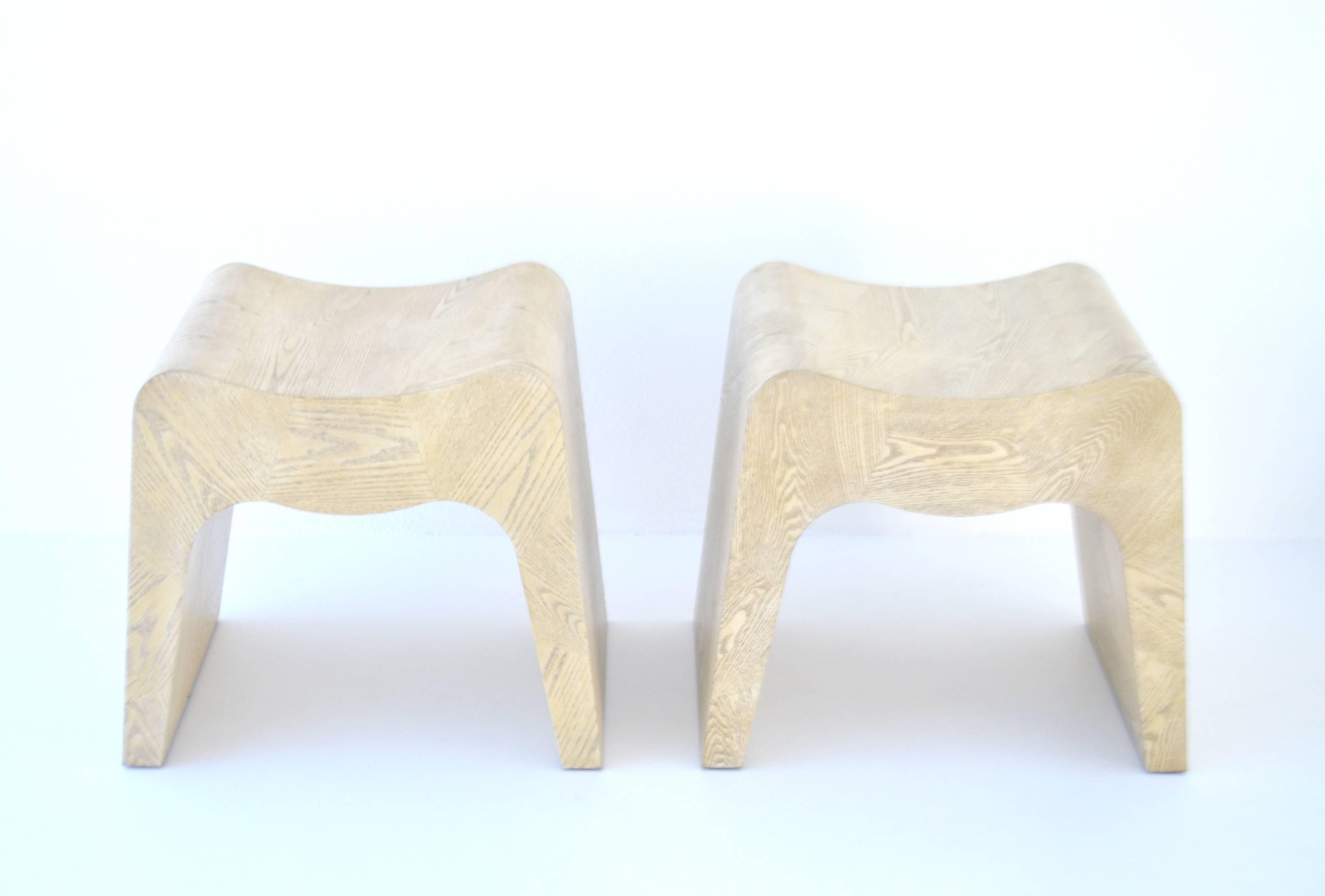 Post-Modern Pair of French Postmodern Stools For Sale