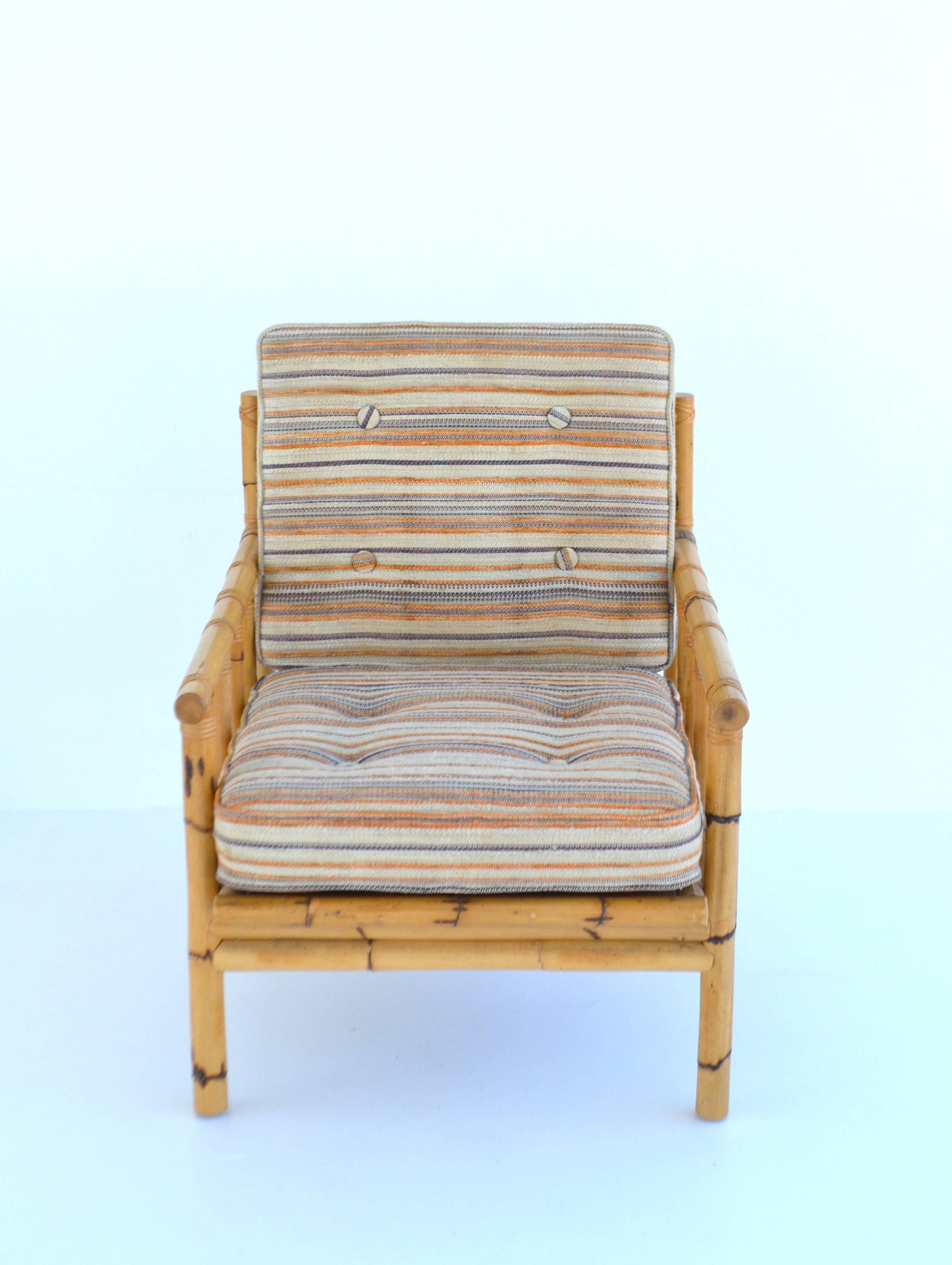 Midcentury Bamboo Club Chair (amerikanisch) im Angebot