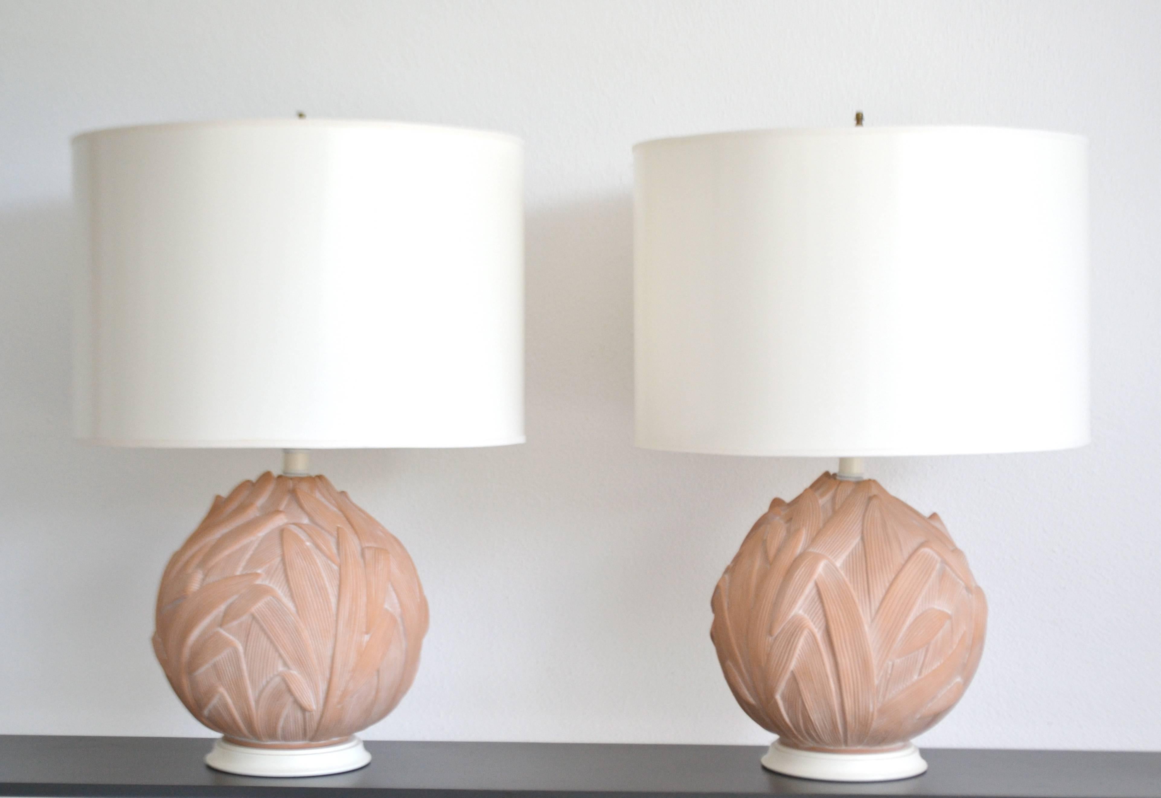 Pair of Mid-Century Terracotta Table Lamps 3