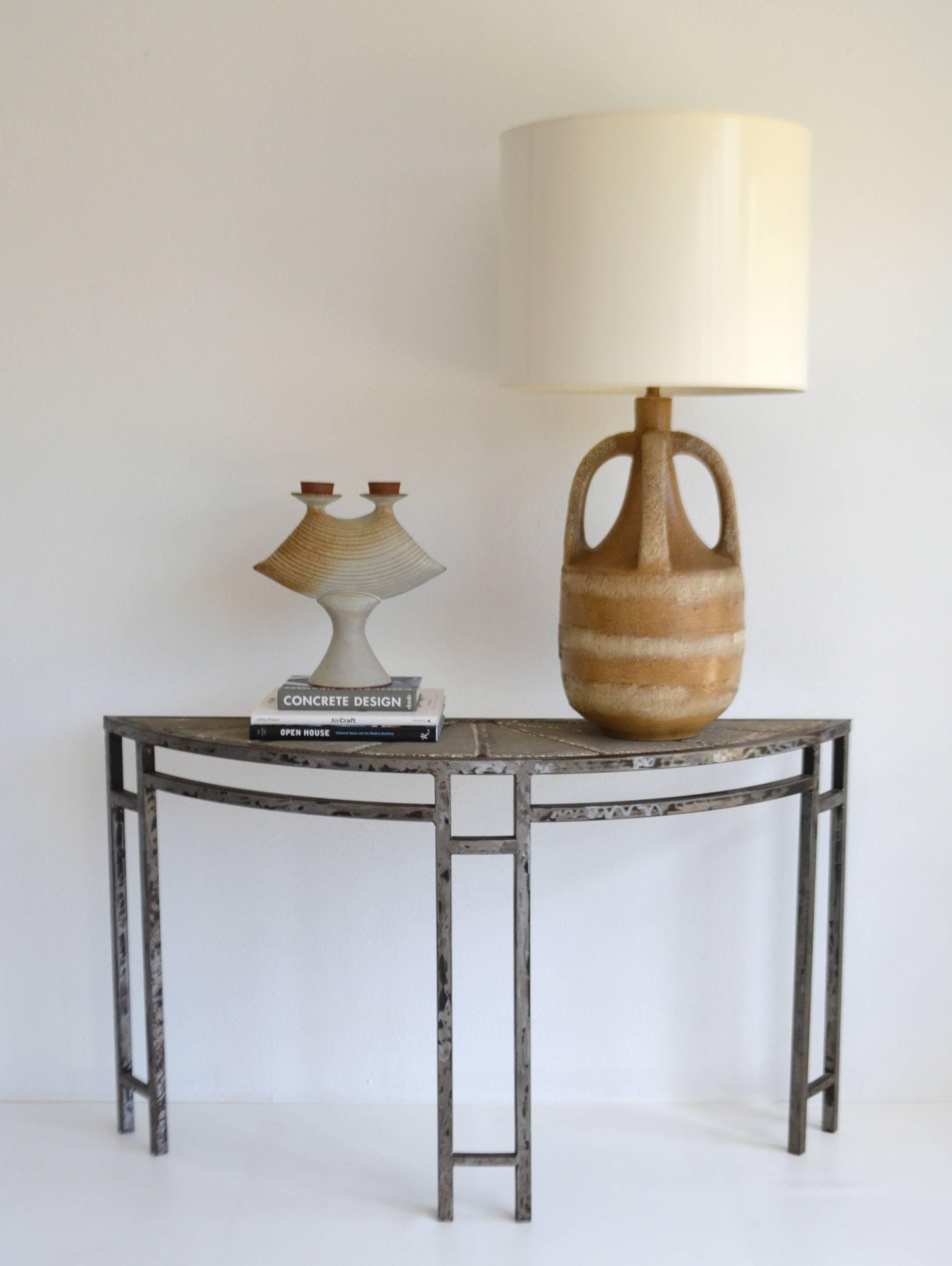 Midcentury Ceramic Jar Form Table Lamp For Sale 2