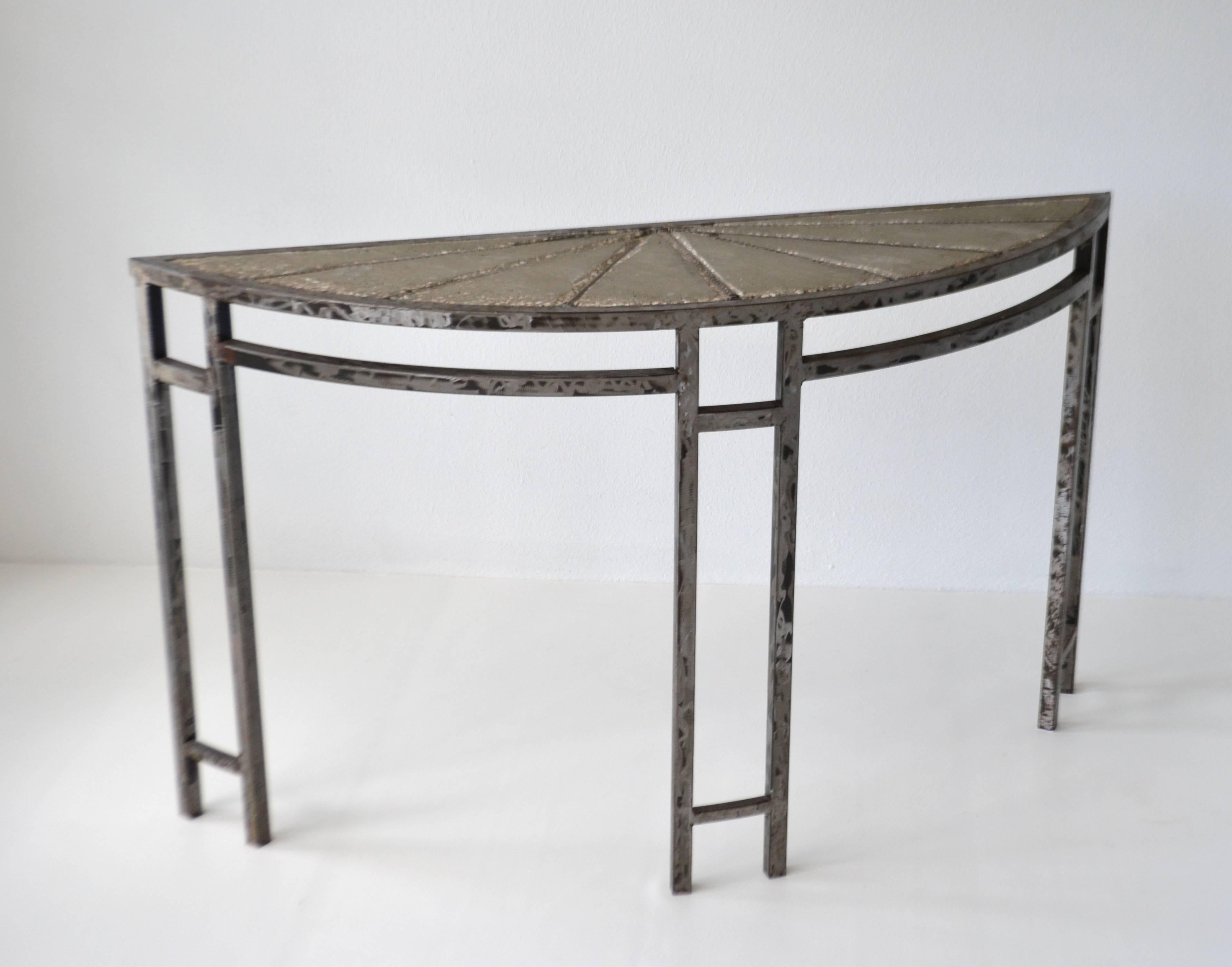 Brutalist Console Table In Excellent Condition In West Palm Beach, FL
