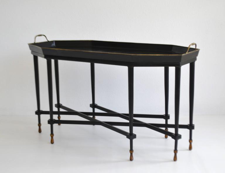 Tole Tray Top Cocktail Table at 1stDibs