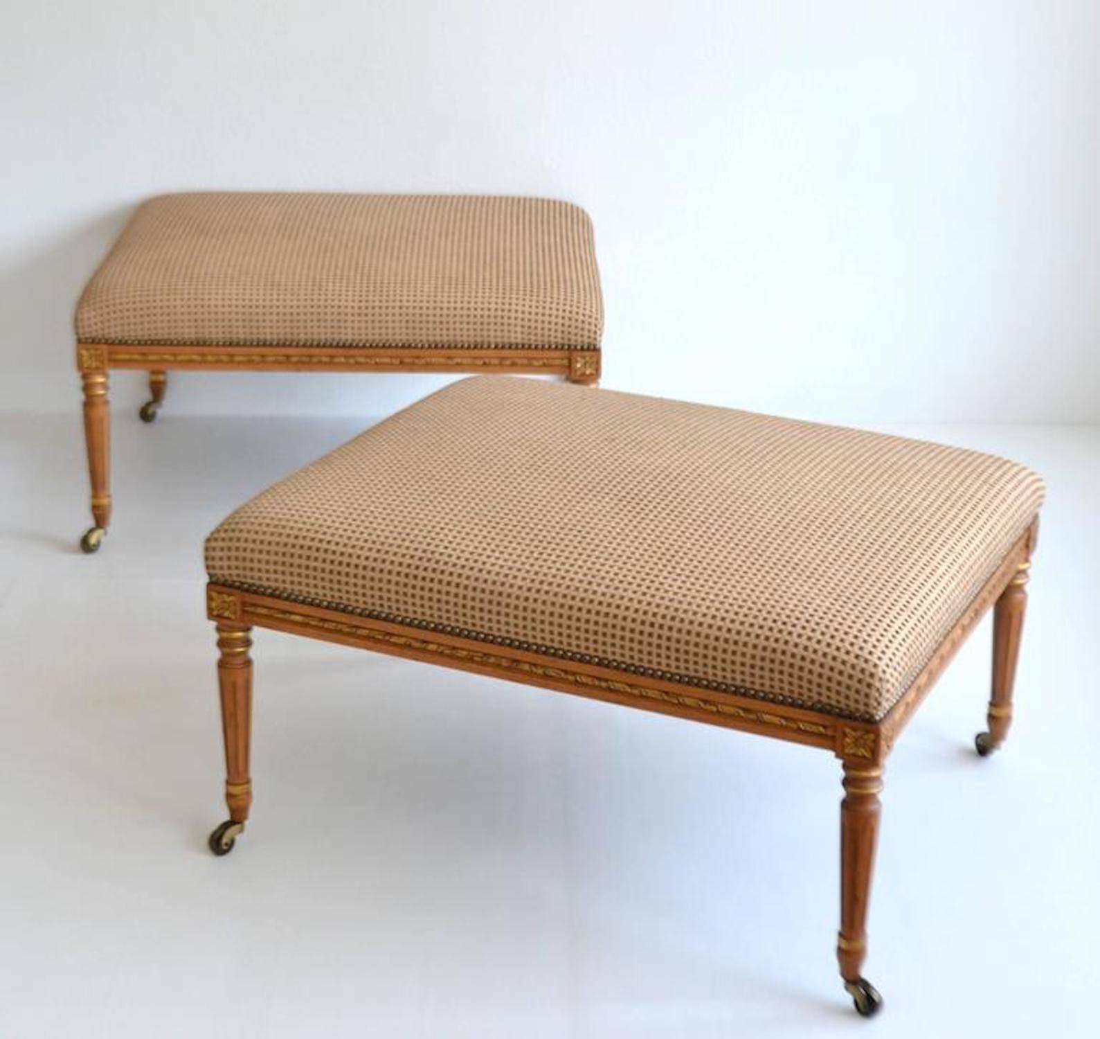 Louis XVI Style Upholstered Bench / Cocktail Table 2