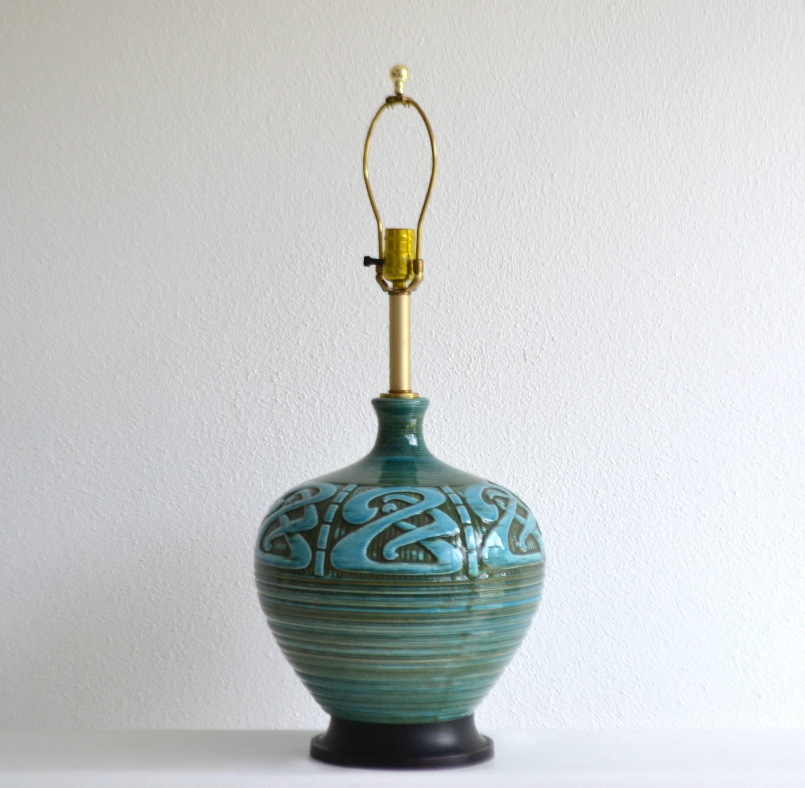 mid century ceramic table lamp