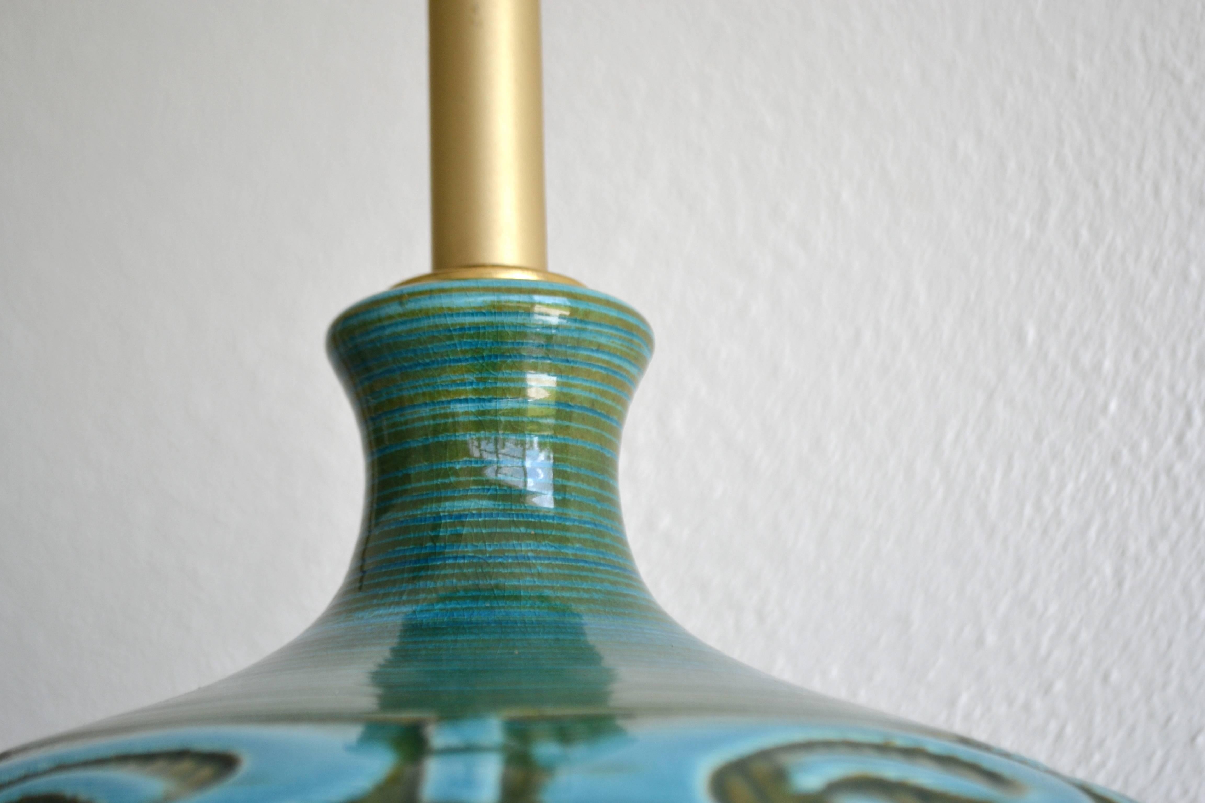 American Midcentury Bottle Form Ceramic Table Lamp