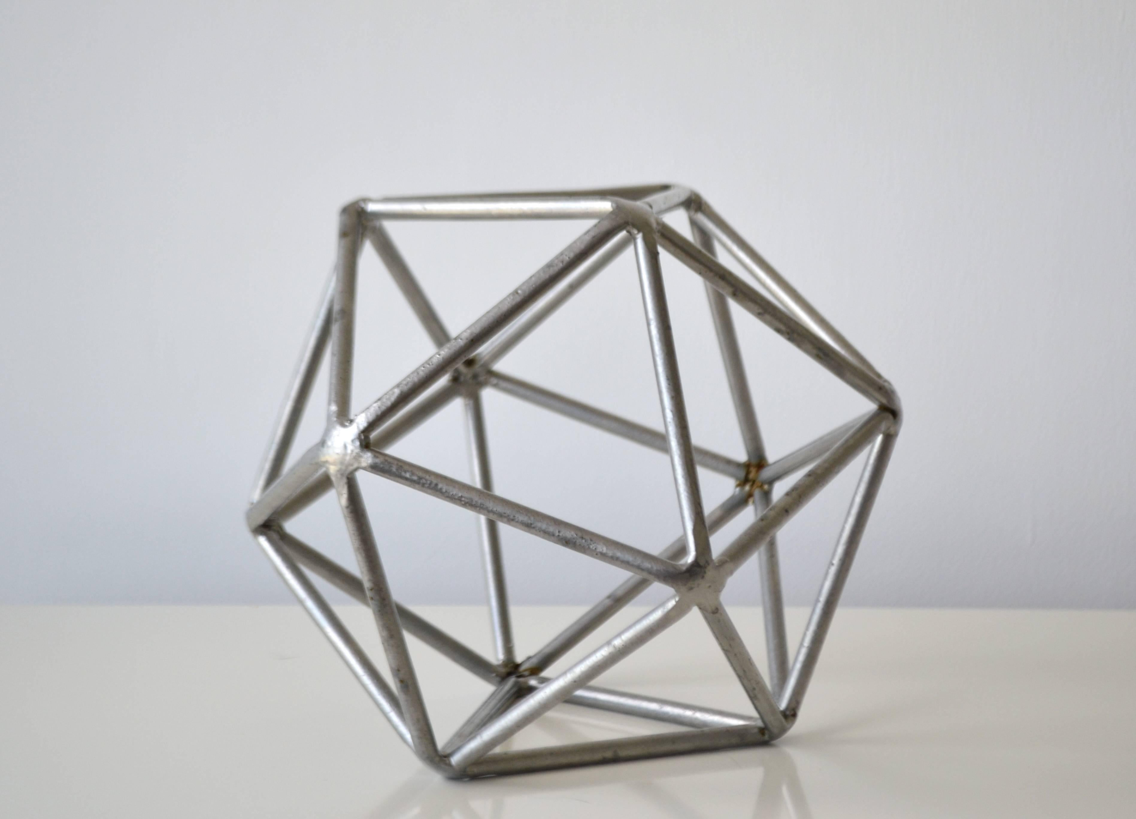 American Midcentury Brutalist Inspired Geodesic Sphere Sculpture For Sale