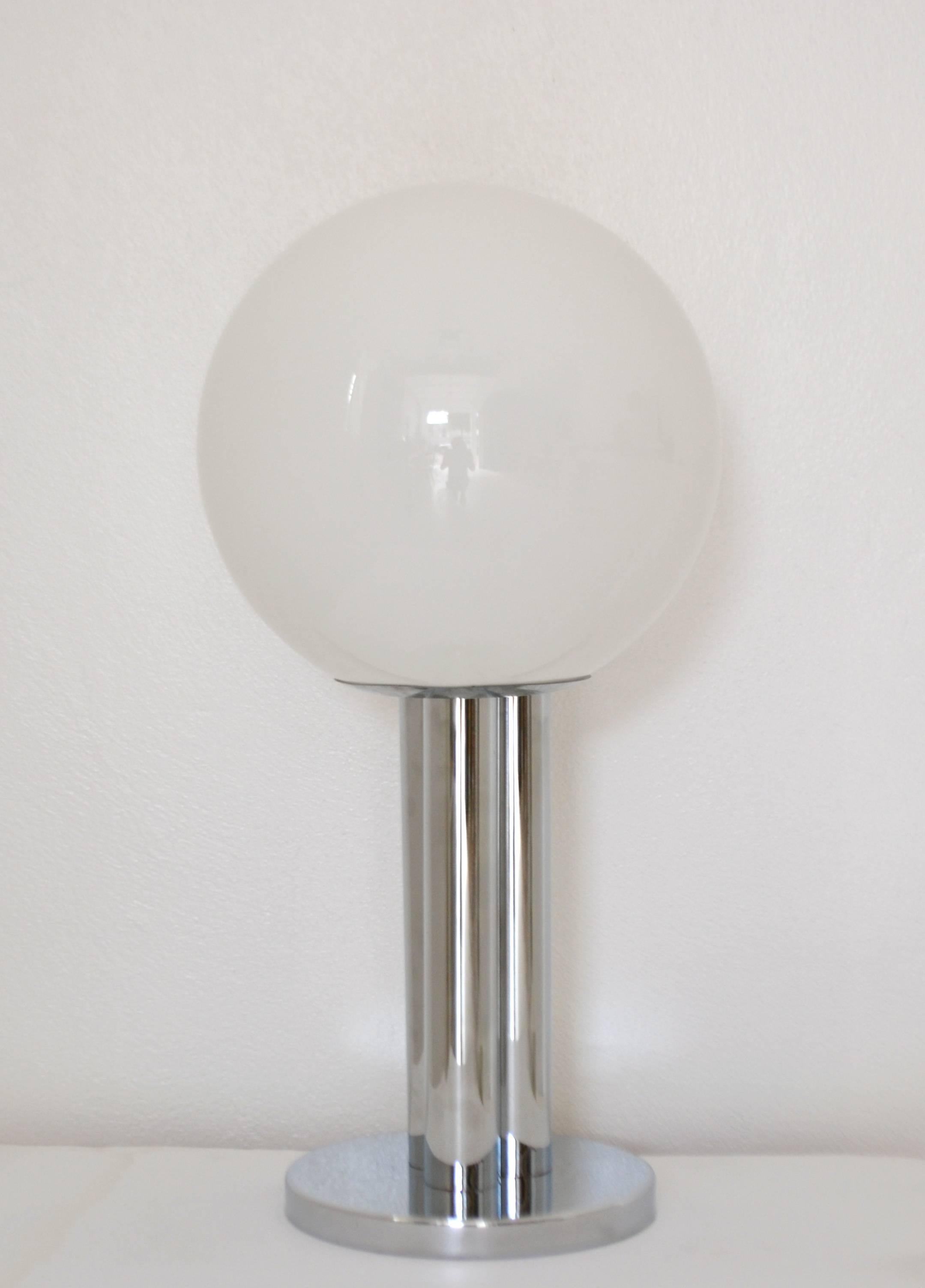 mid century chrome table lamp