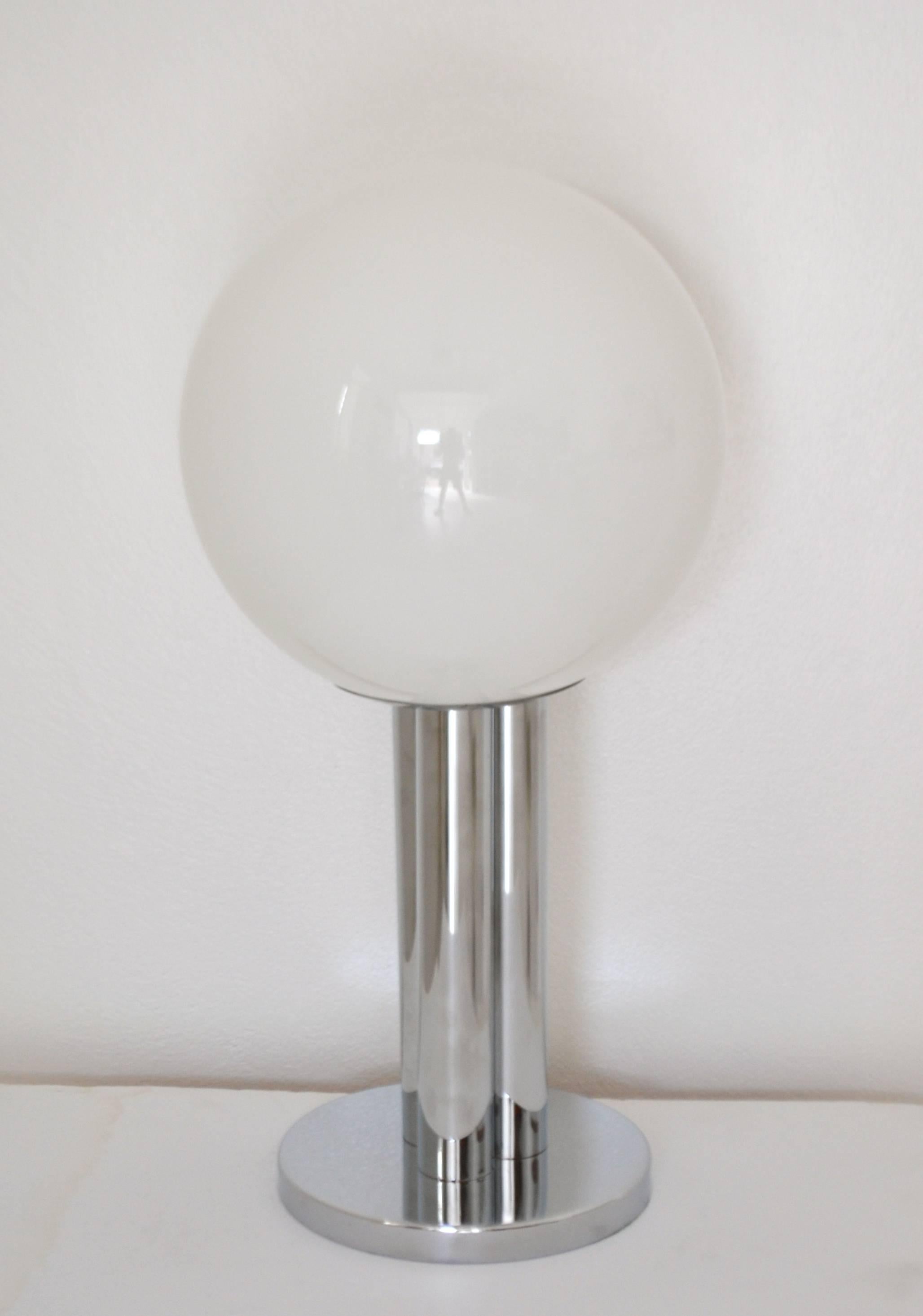 mid century chrome lamp