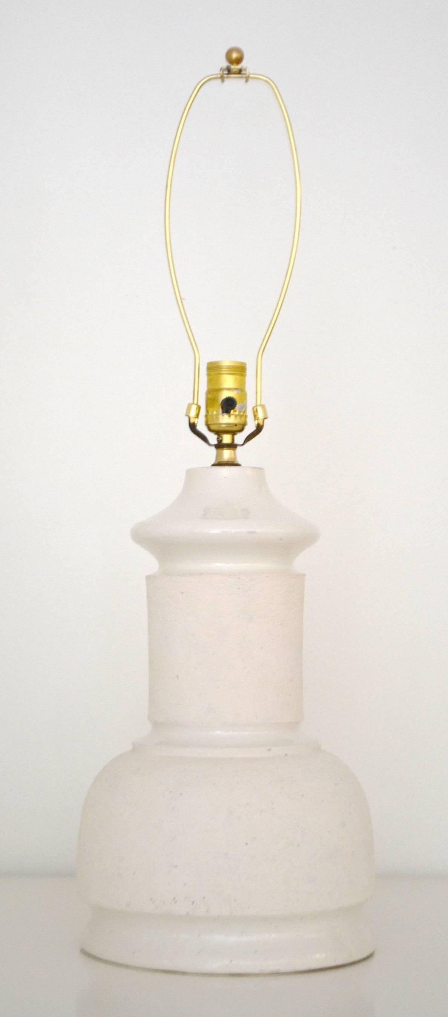 Glazed Italian Mid-Century Modern Ceramic Table Lamp
