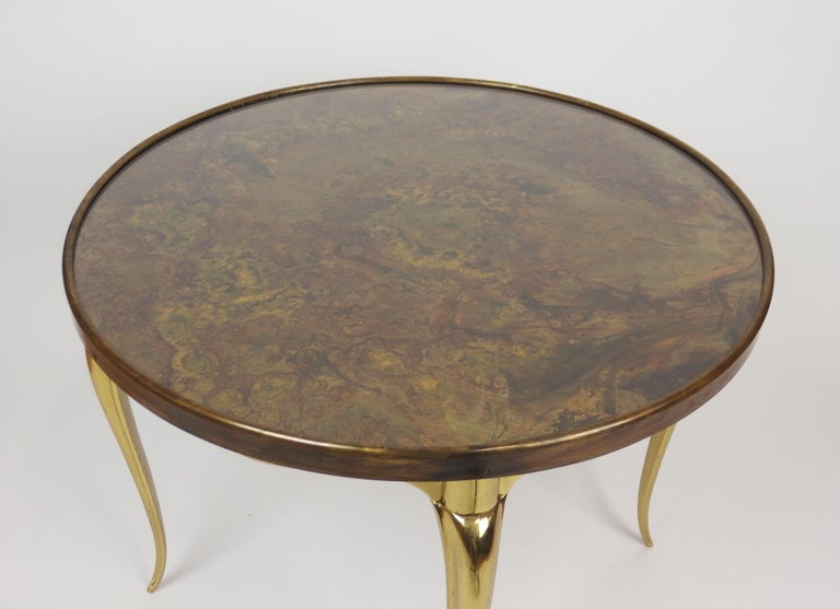 Midcentury Round Bronze Coffee Table For At 1stdibs Mid Century Modern Midcentury Round Bronze Coffee Table For