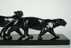 Sculpture de panthères Art déco de Lucien Alliot