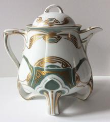 Jugendstil Porcelain Set of Seven Pieces by Hermann Ohme