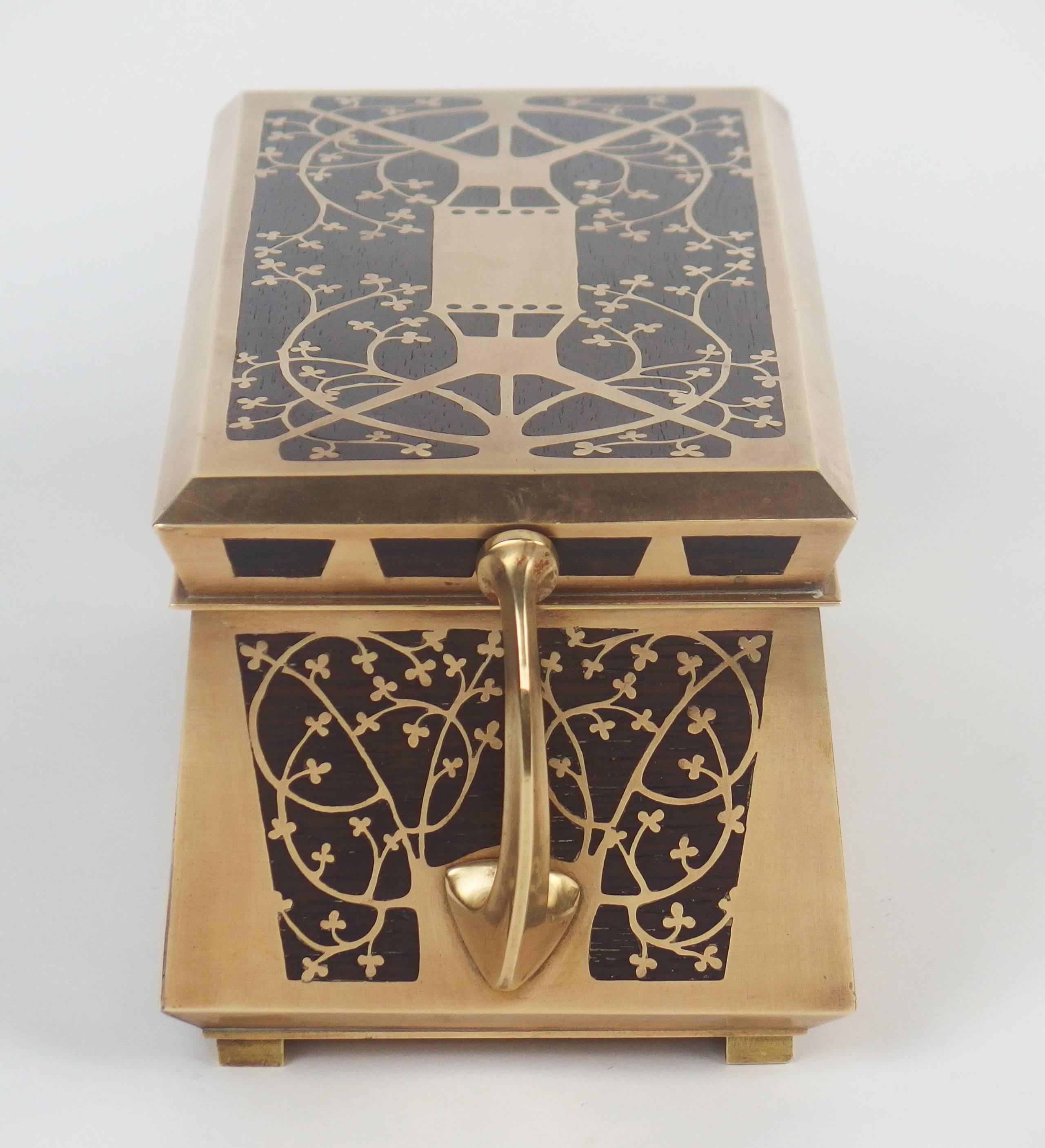 German Jugendstil Jewelry Box by Erhard & Sohne