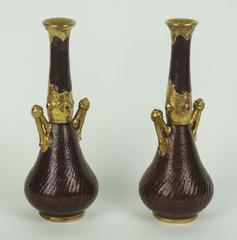 Two Vases by Vilmos Zsolnay
