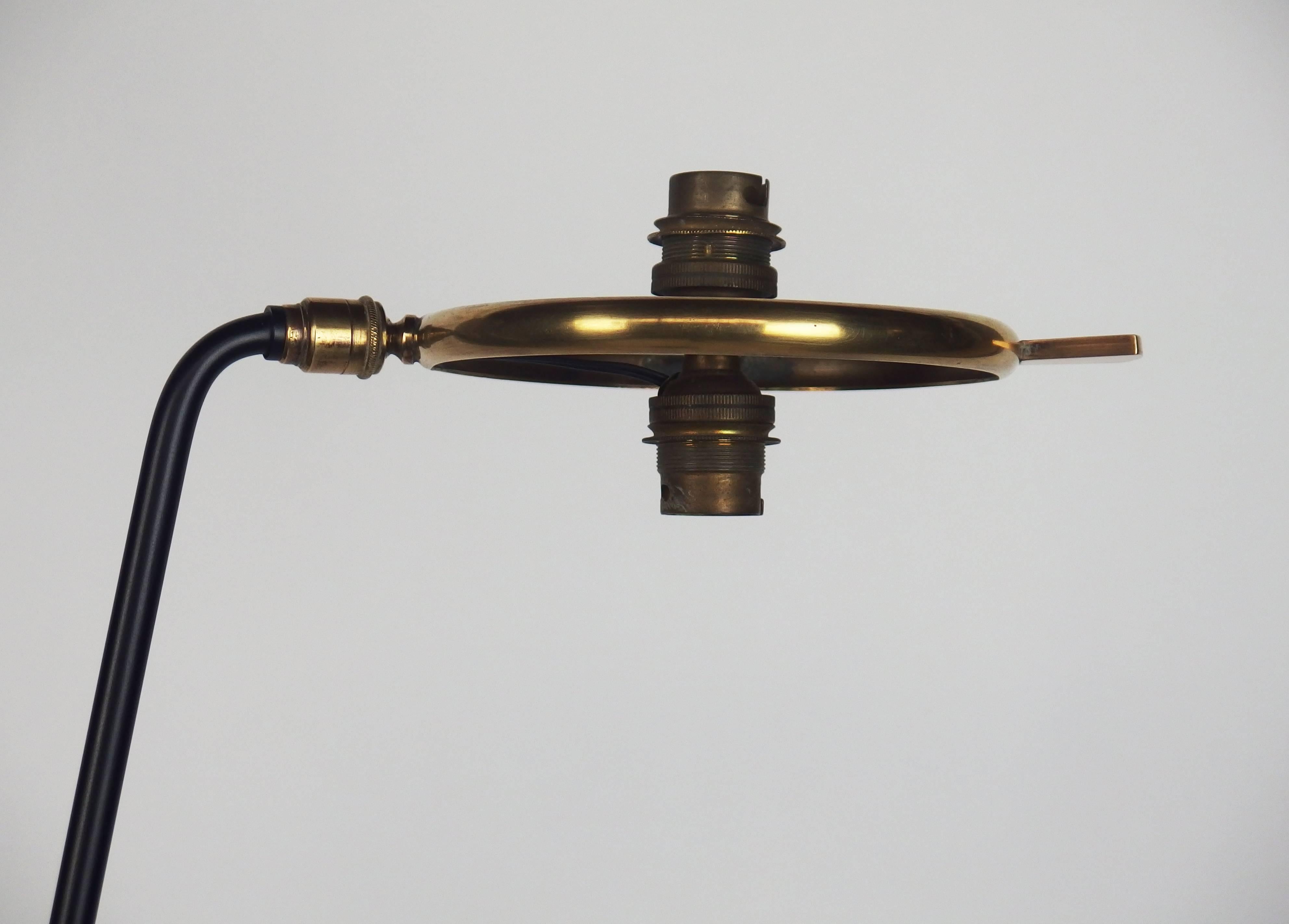 Brass 1950s Floor Lamp by Lunel