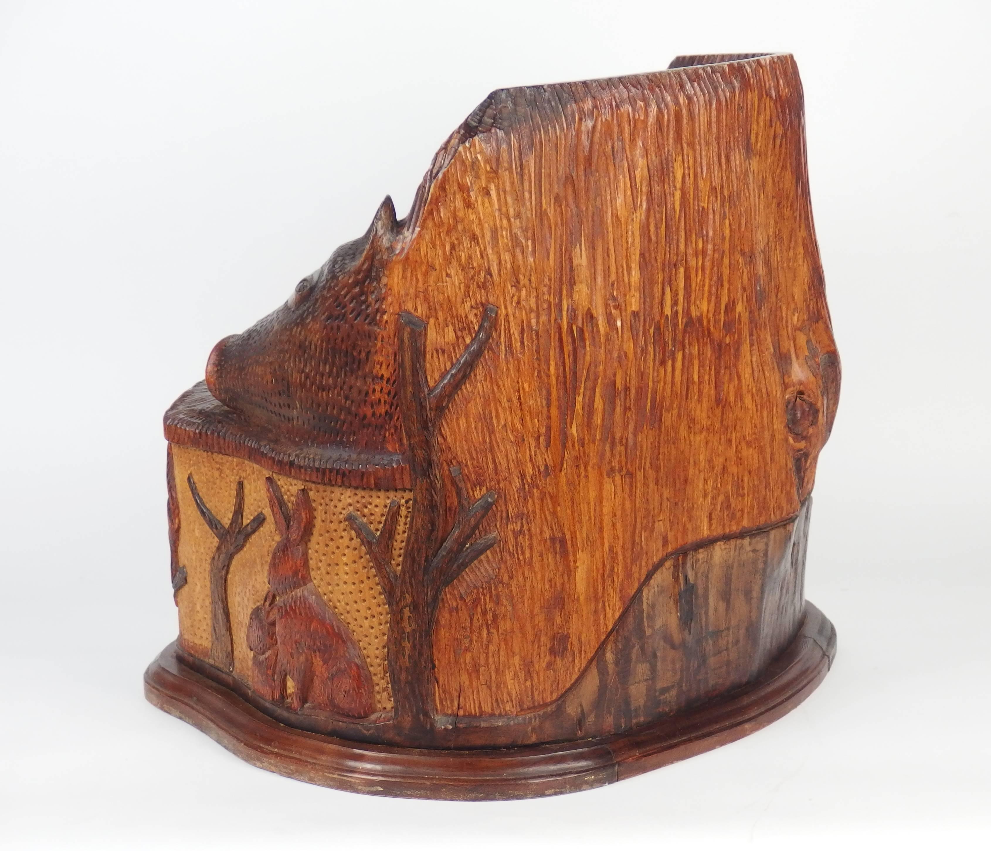 Mid-20th Century Folk Art Wood Stool For Sale