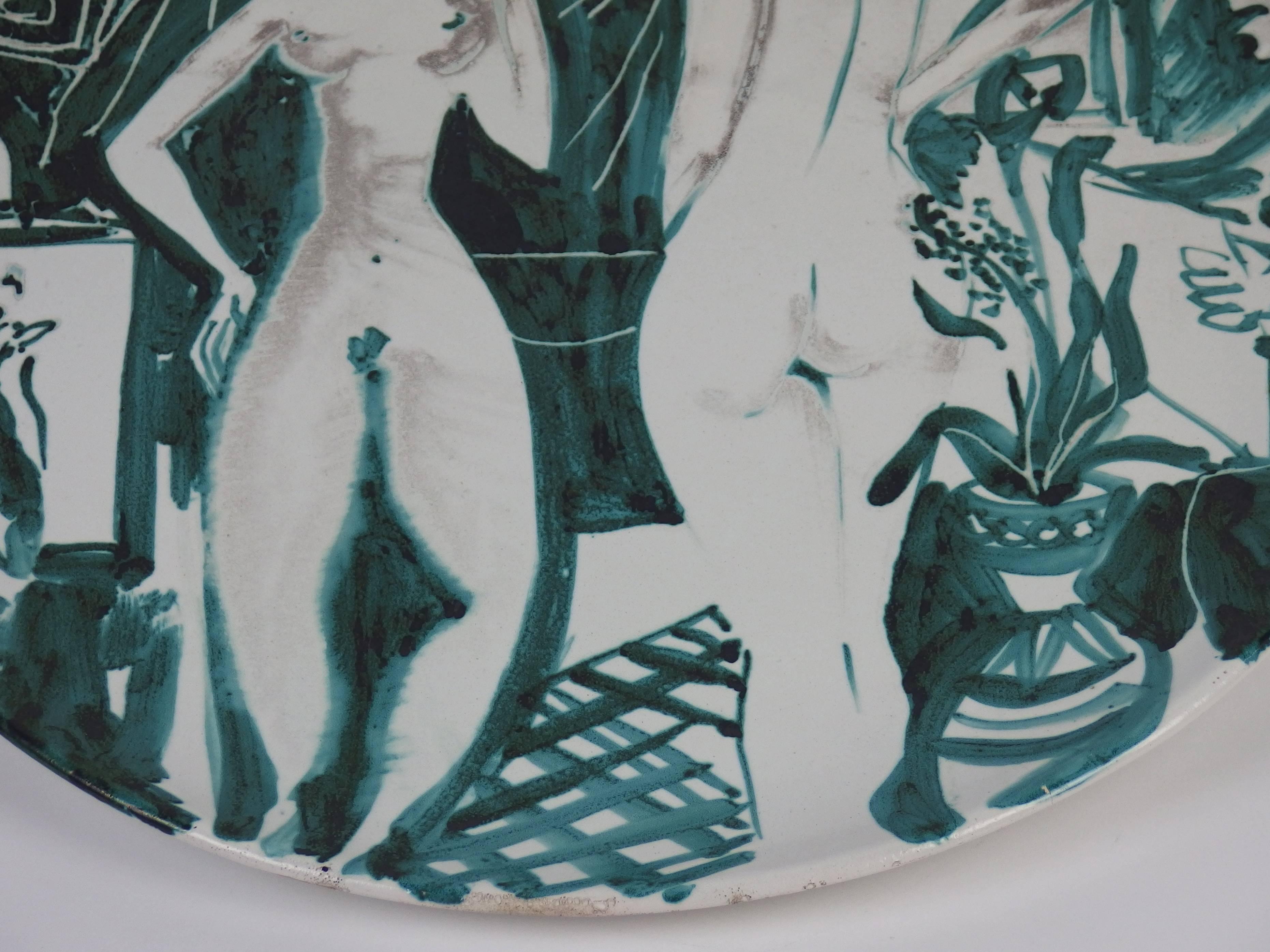 Glazed Decorative Plate by Robert Picault