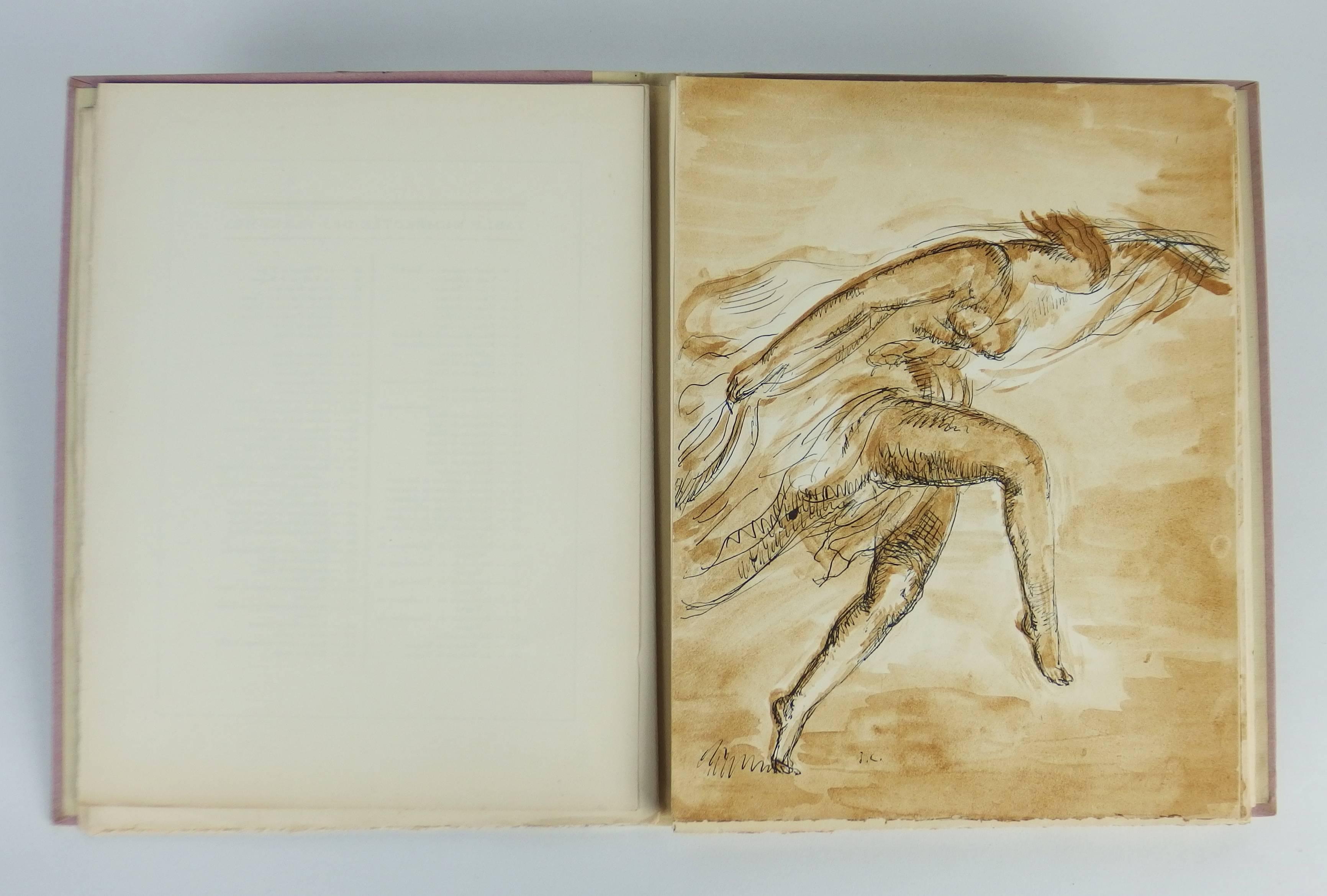 French Isadora Duncan, a Book with 72 Plates after José Clara Drawings For Sale