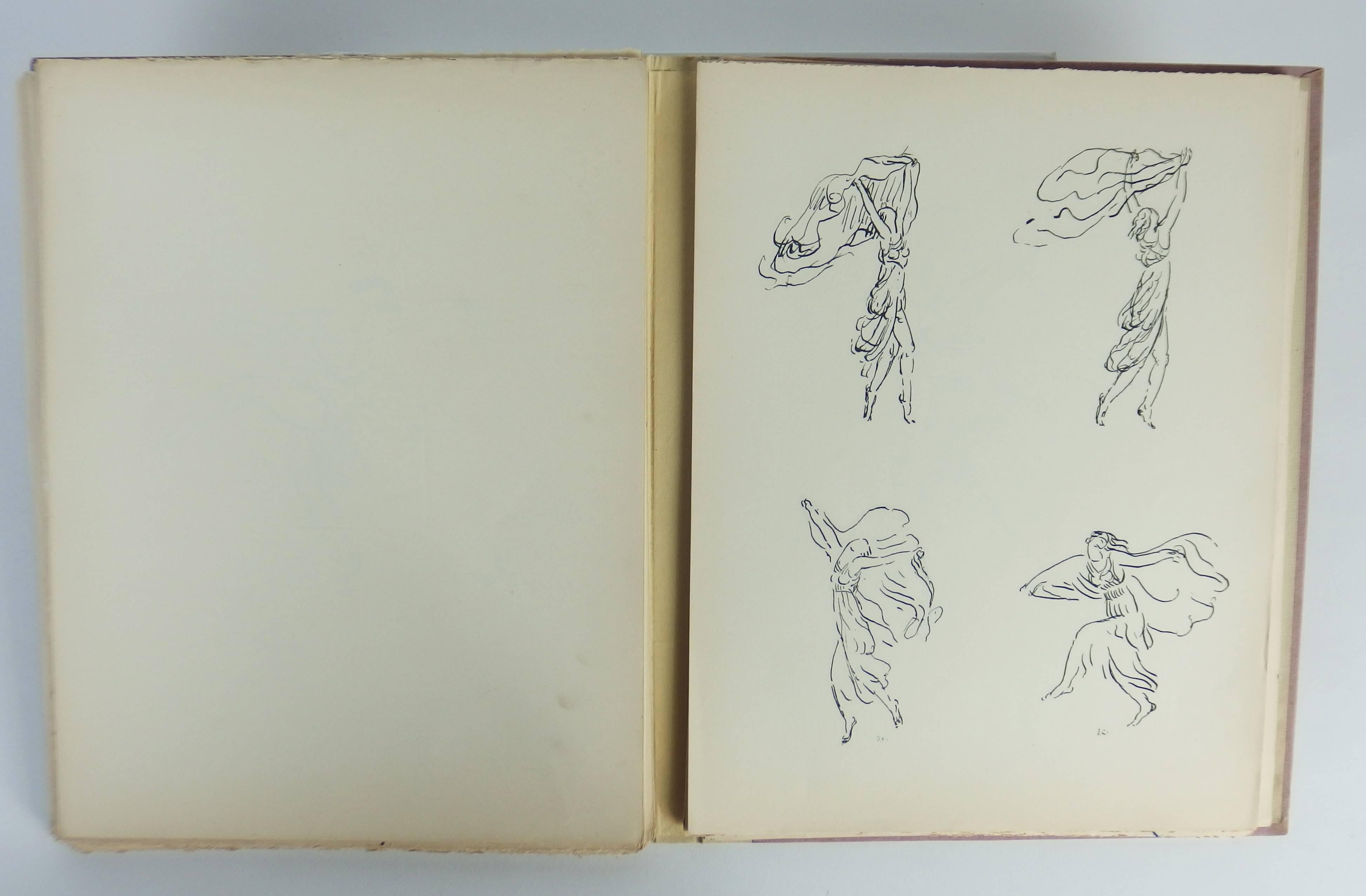 Isadora Duncan, a Book with 72 Plates after José Clara Drawings In Good Condition For Sale In Janvry, Essonne
