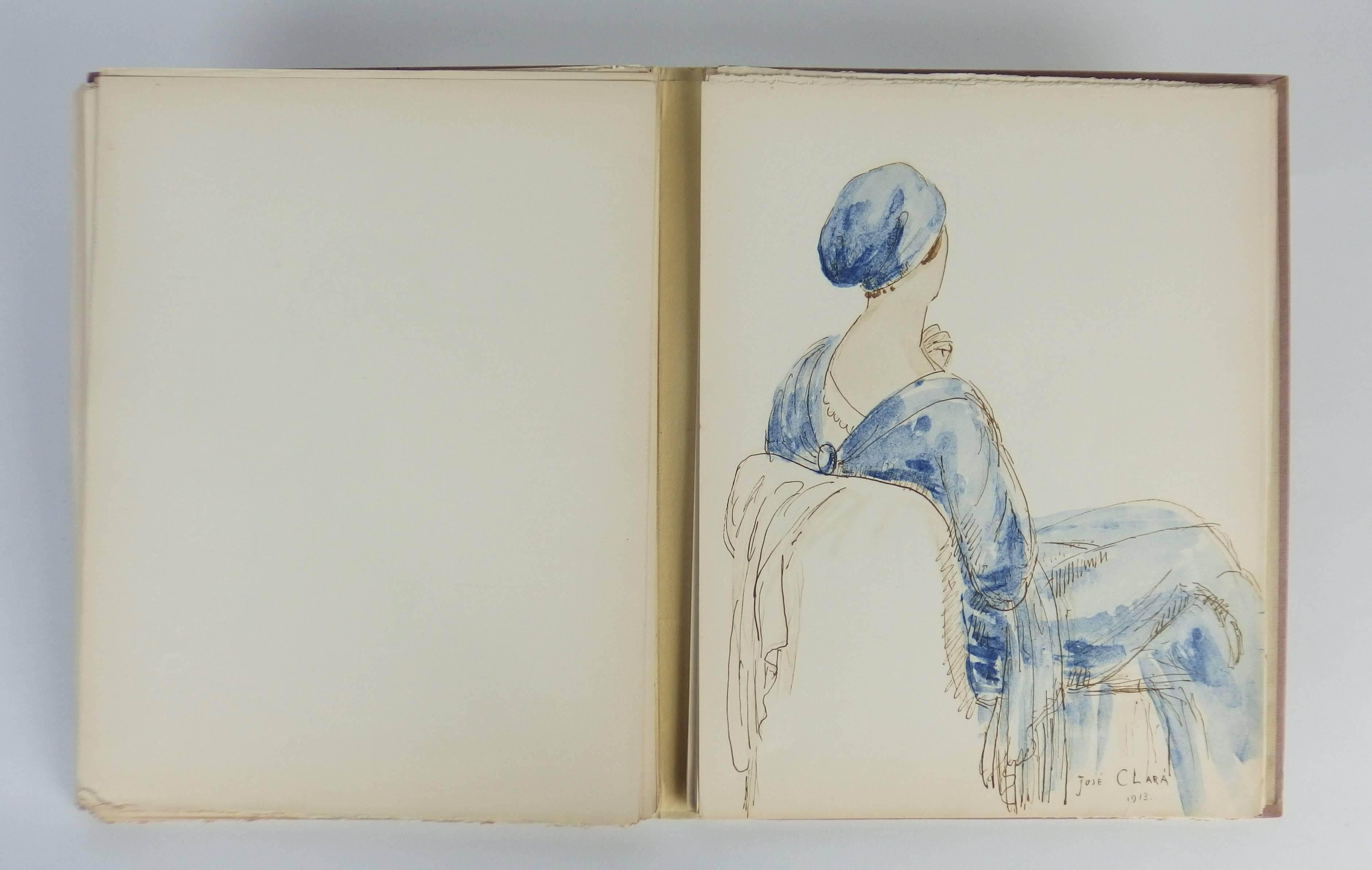 Isadora Duncan, a Book with 72 Plates after José Clara Drawings For Sale 1