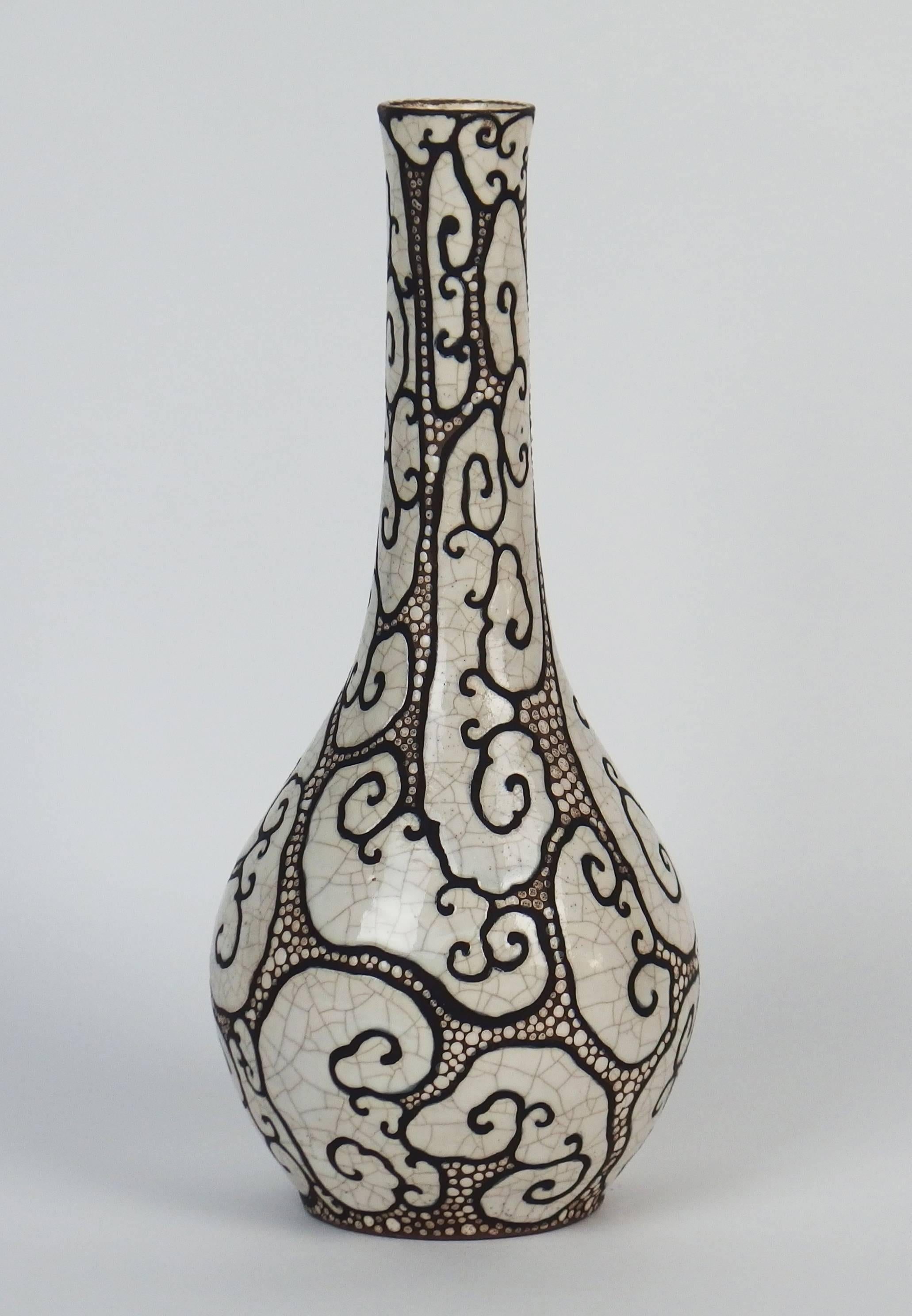 French Art Deco Ceramic Vase by Raoul Lachenal