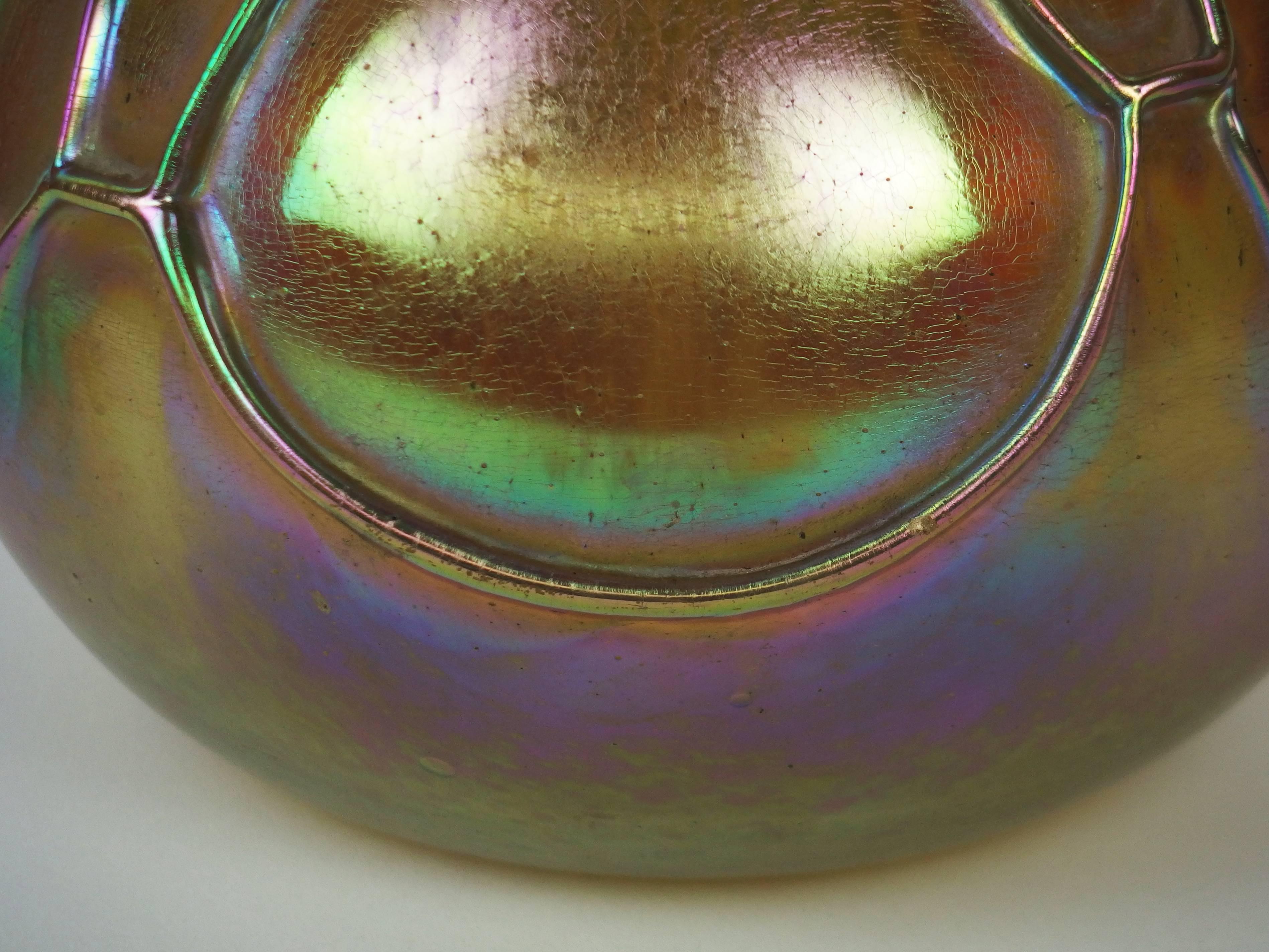 Vienna Secession Iridescent Glass Vase by Loetz