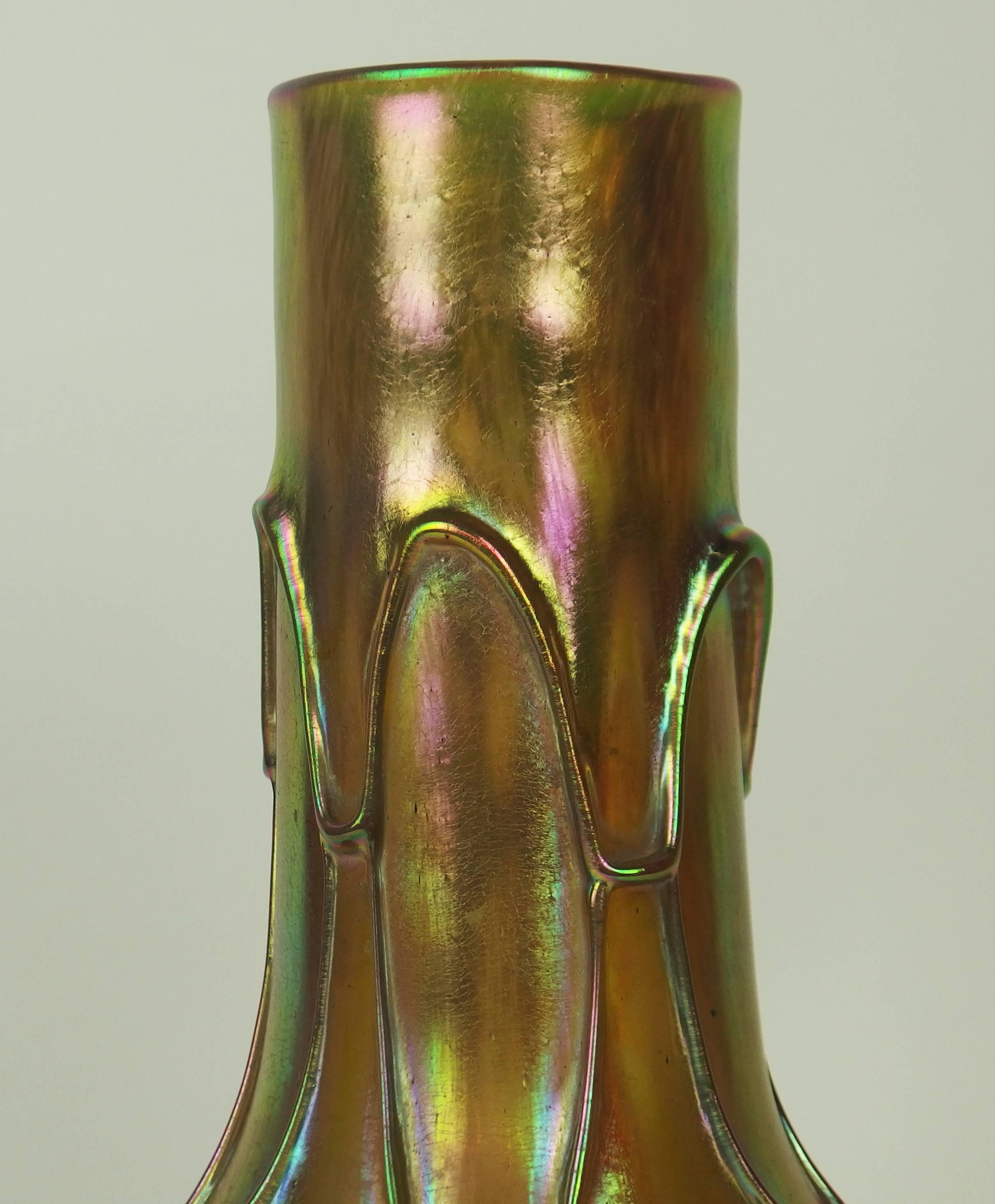 Czech Iridescent Glass Vase by Loetz