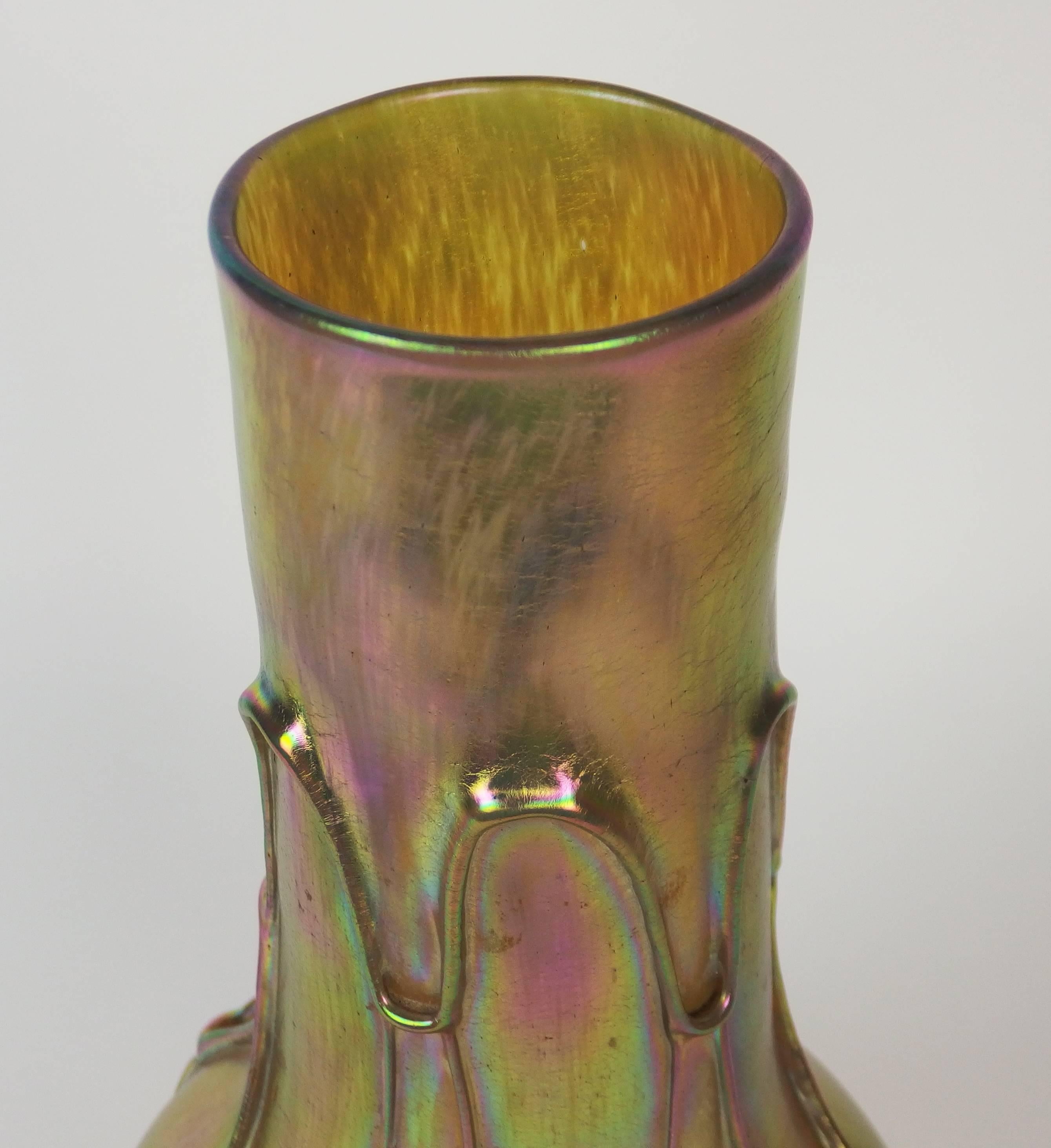 Iridescent Glass Vase by Loetz 1