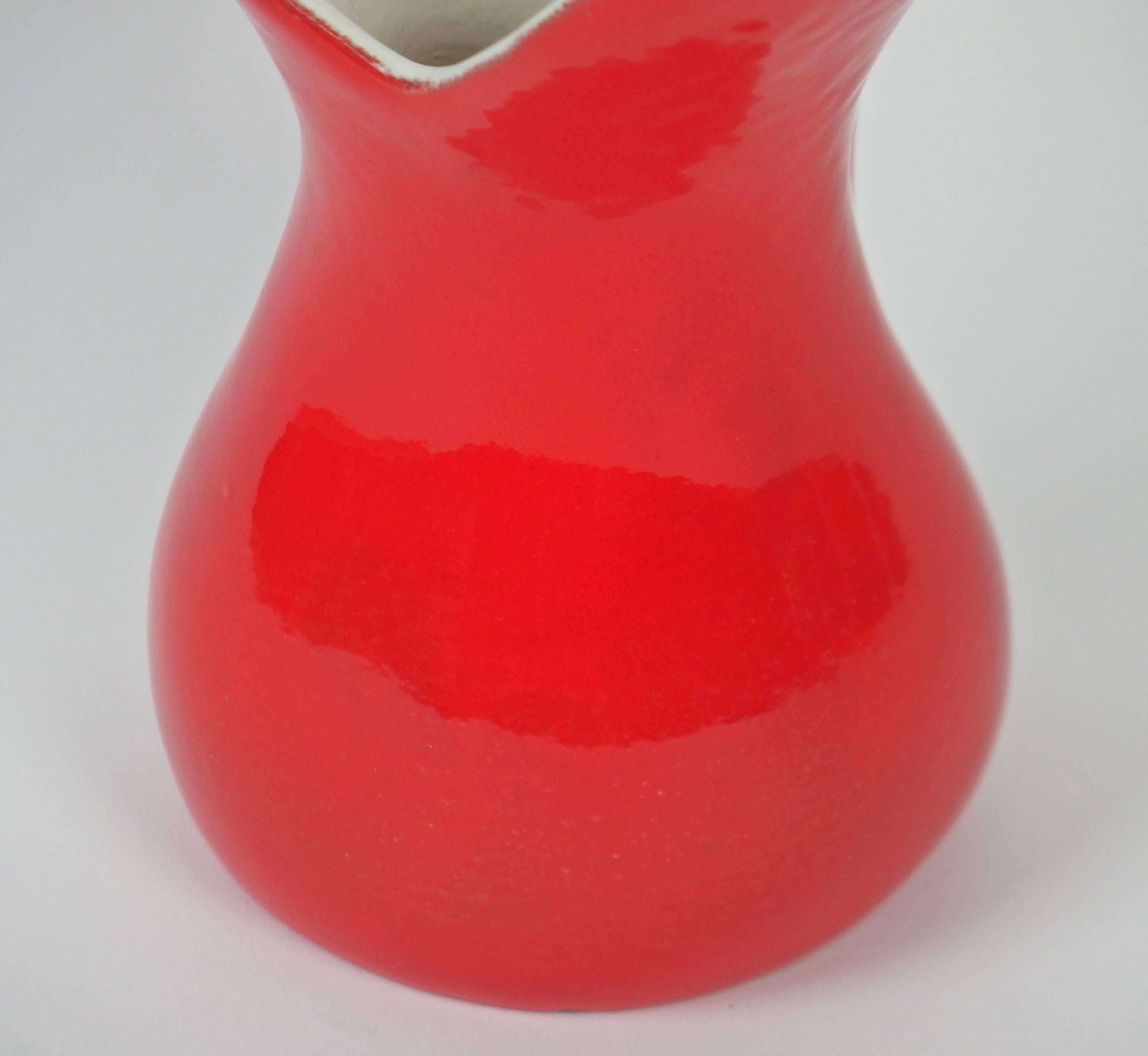 Ceramic Earthenware Corolla Vase by Pol Chambost