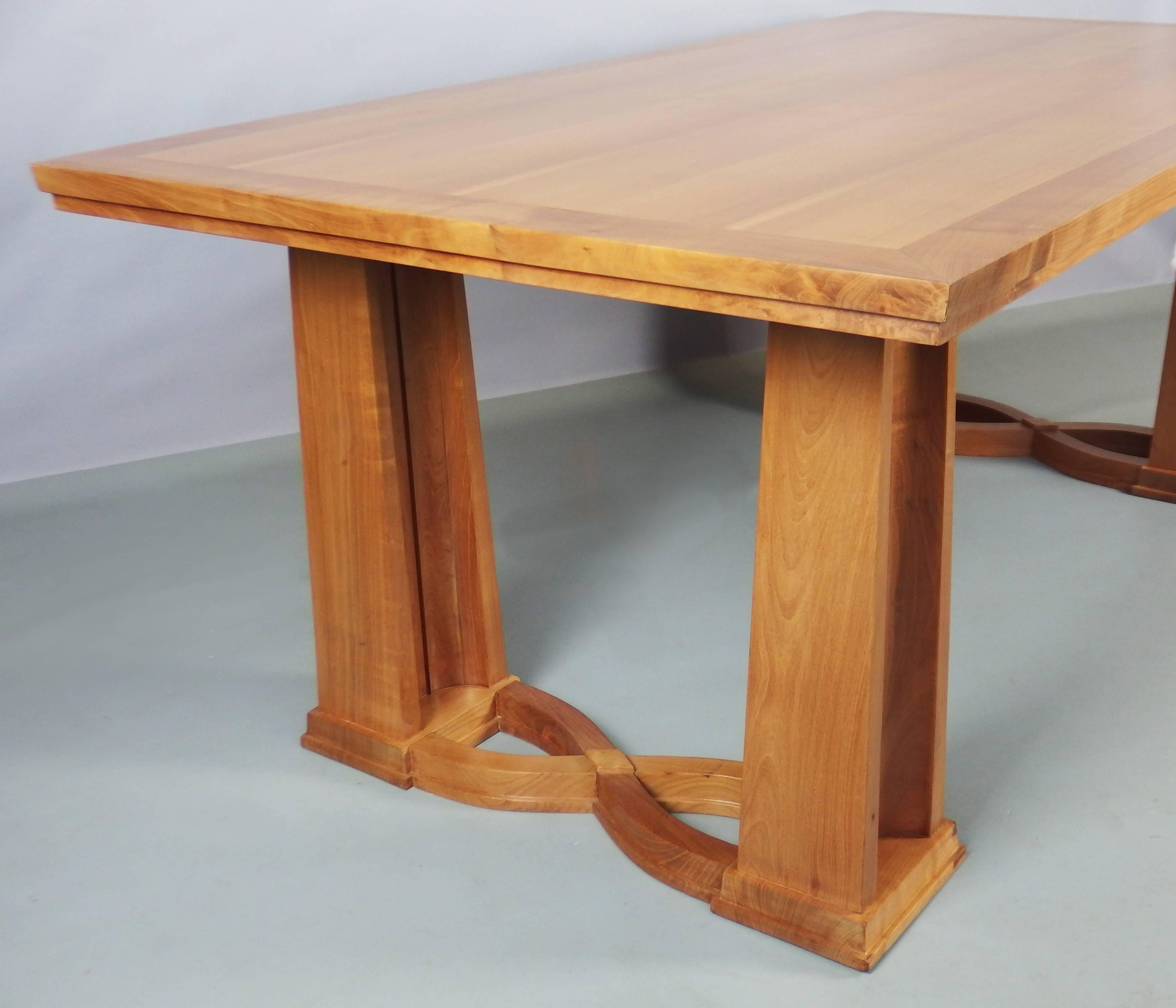 French Art Deco Cherrywood Table For Sale