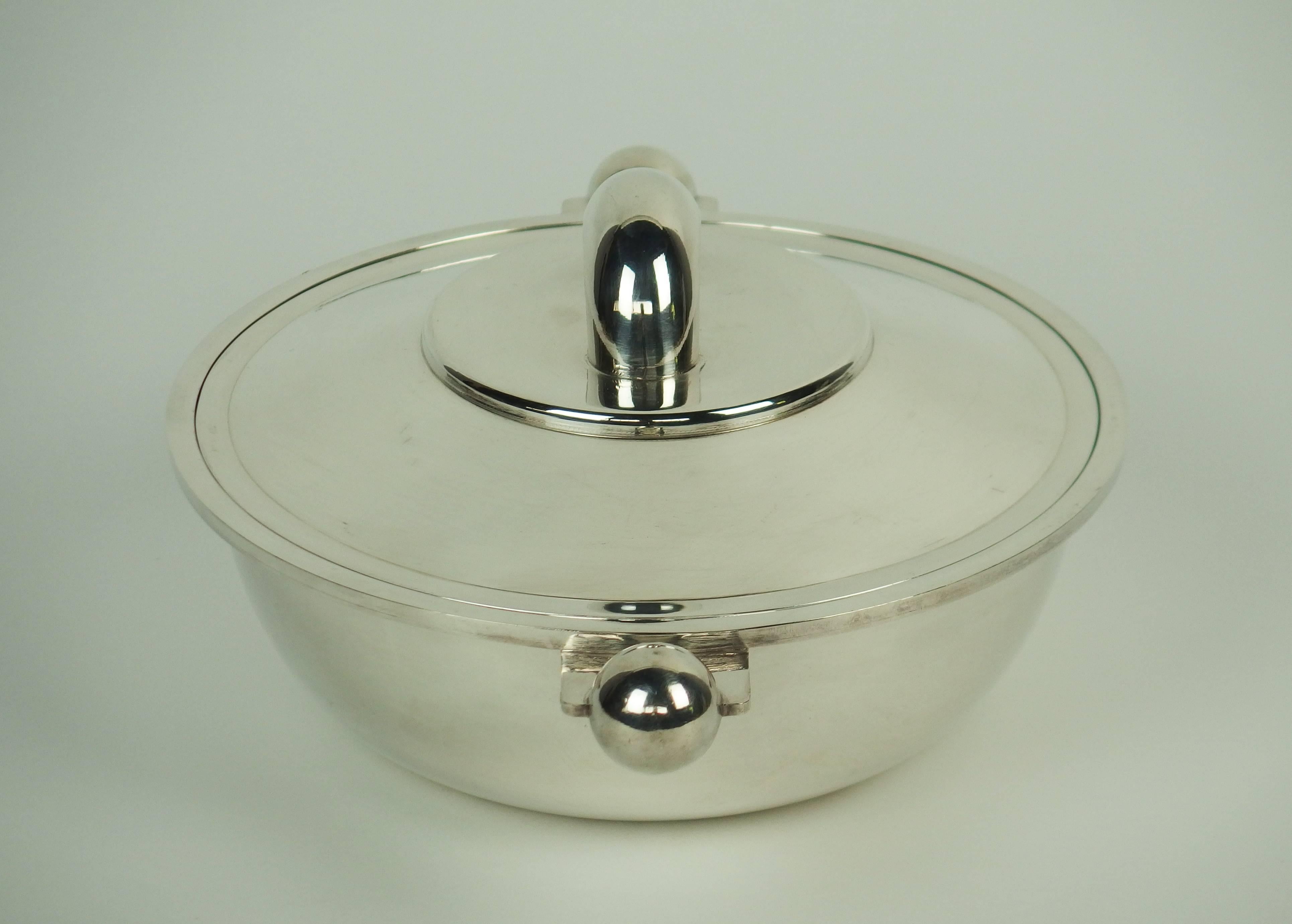French Transat Model Art Deco Tureen by Luc Lanel for Christofle For Sale