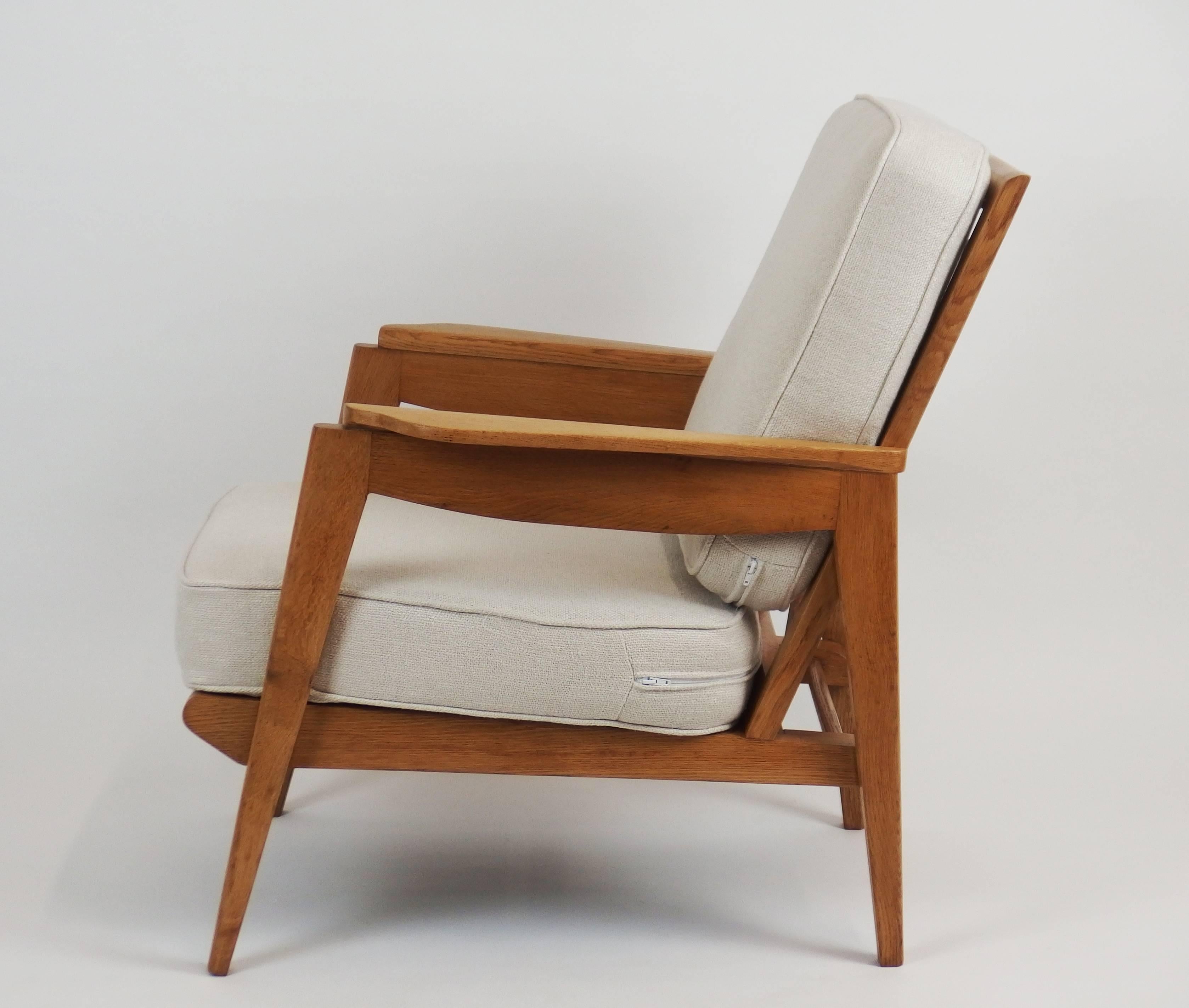 French Two 1950s Armchairs by the Ateliers Saint Sabin For Sale