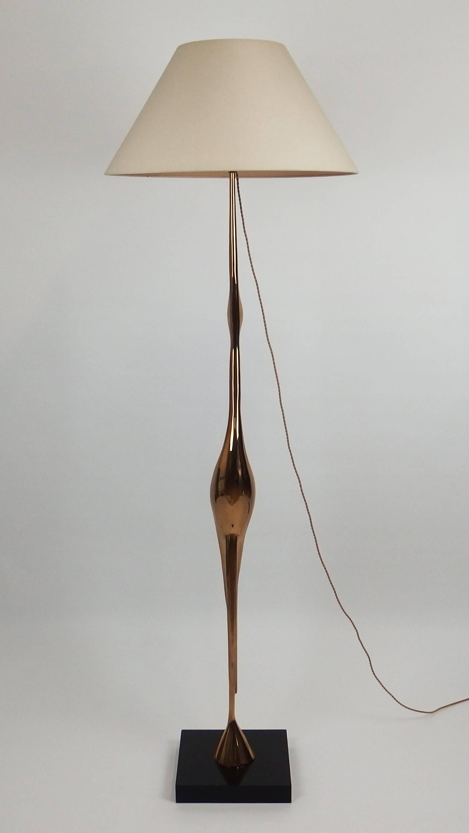 French 1970s Bronze Floor Lamp by René Broissand