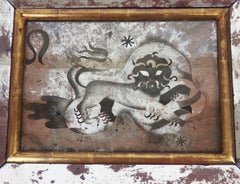 Verre Églomisé Panel Attributed to Max Ingrand