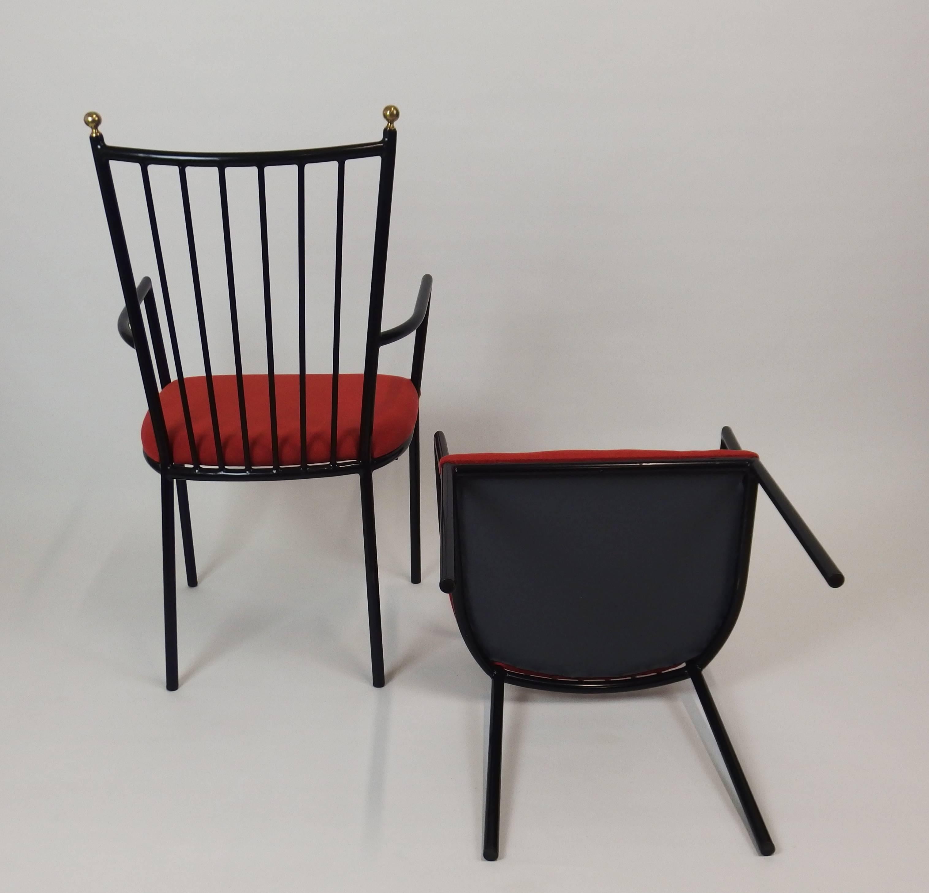 Mid-20th Century Set of Four Armchairs by Colette Gueden For Sale