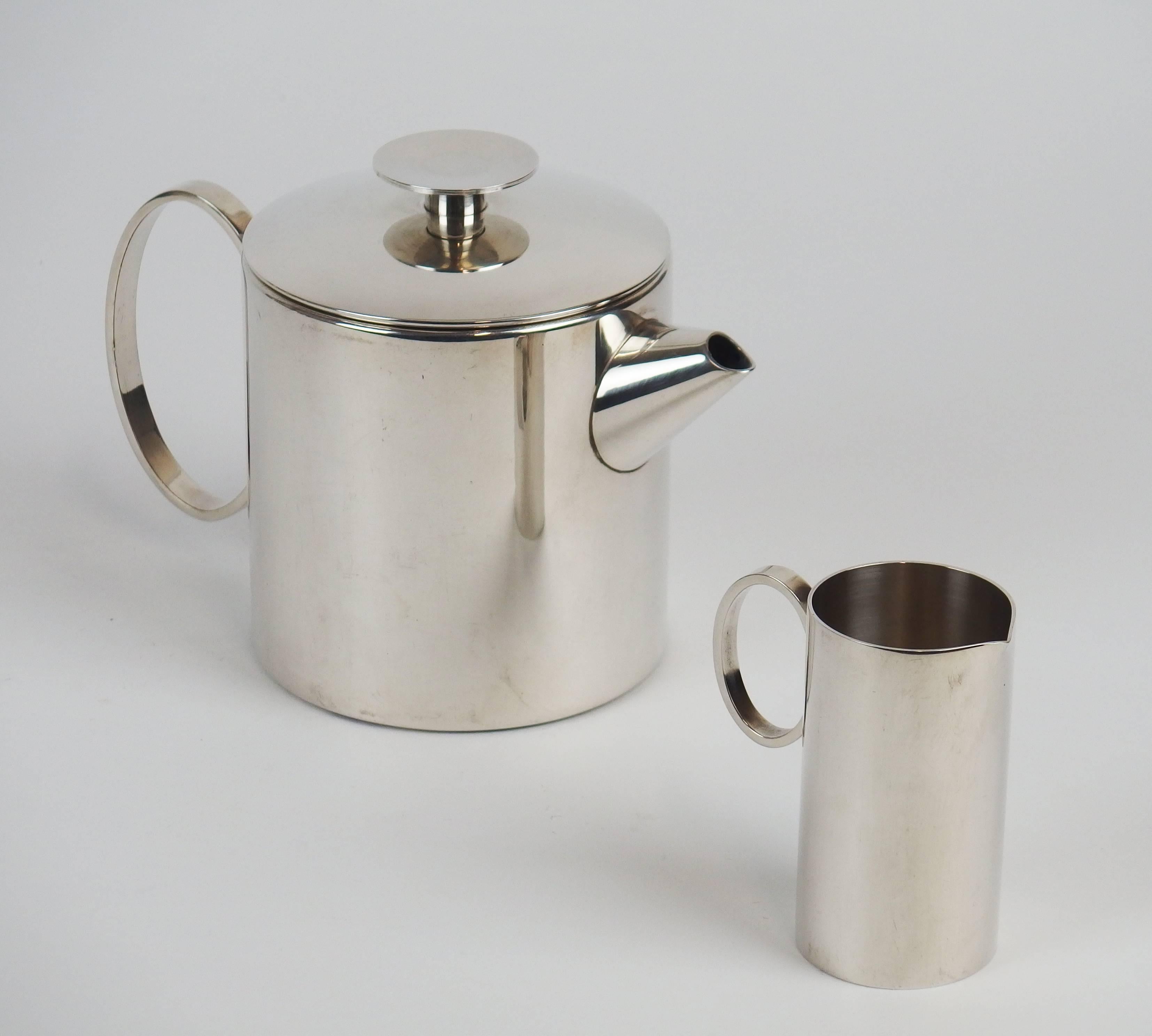 Mid-Century Modern 1970s Christofle Silver Plate Tea or Coffee Set