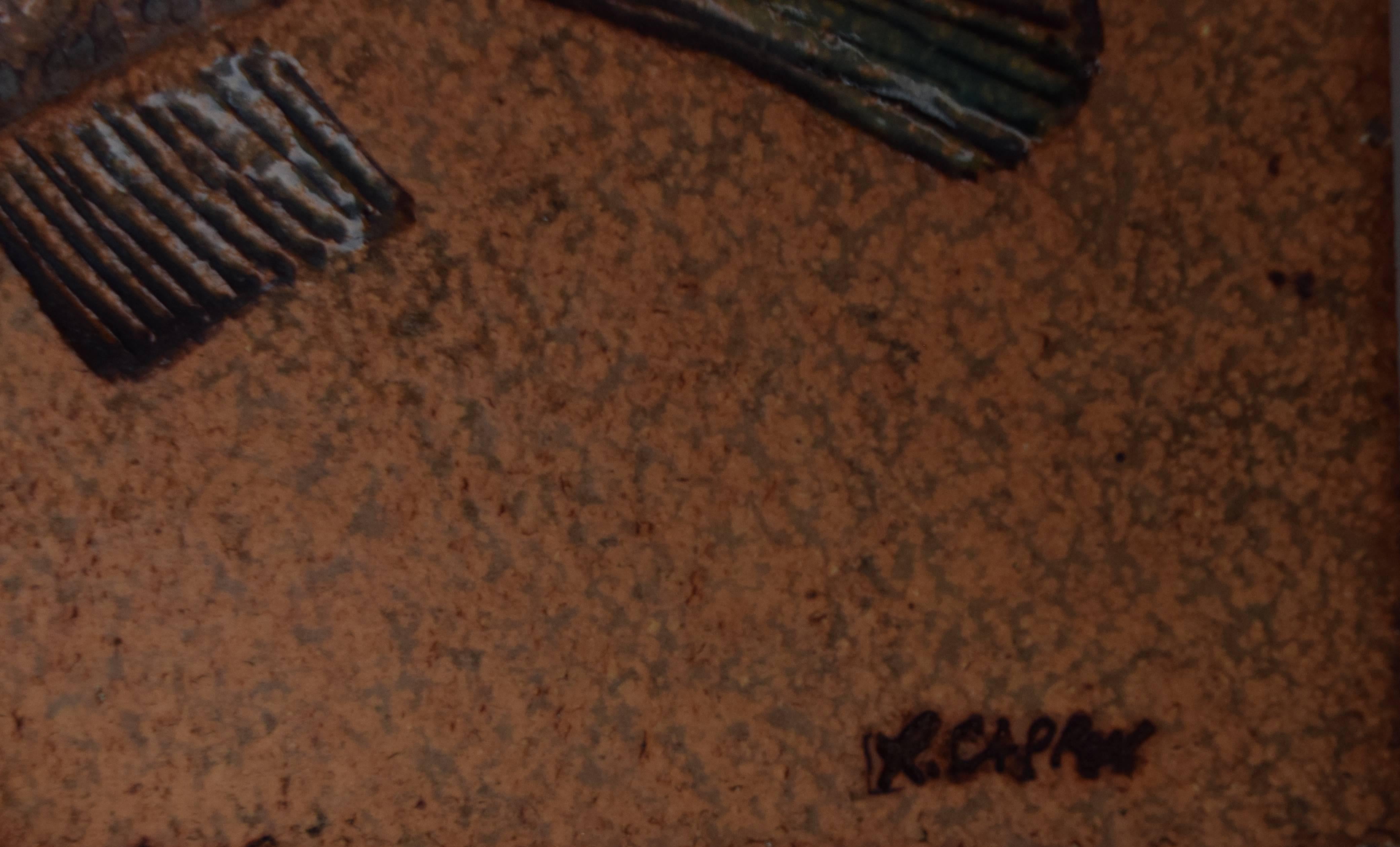 Glazed Roger Capron Fish Tile