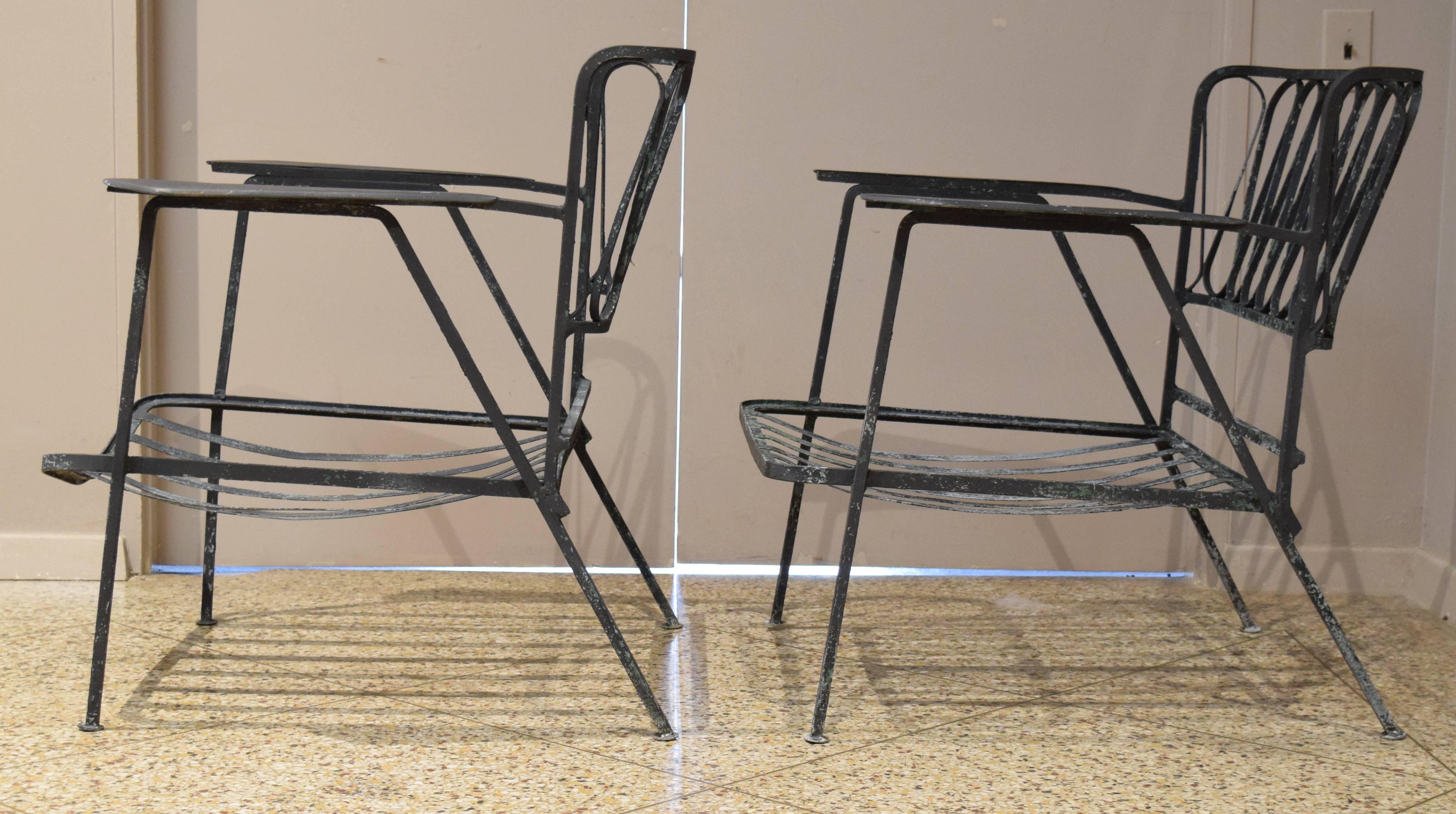 Mid-Century Modern Salterini Ribbon Lounge Chairs