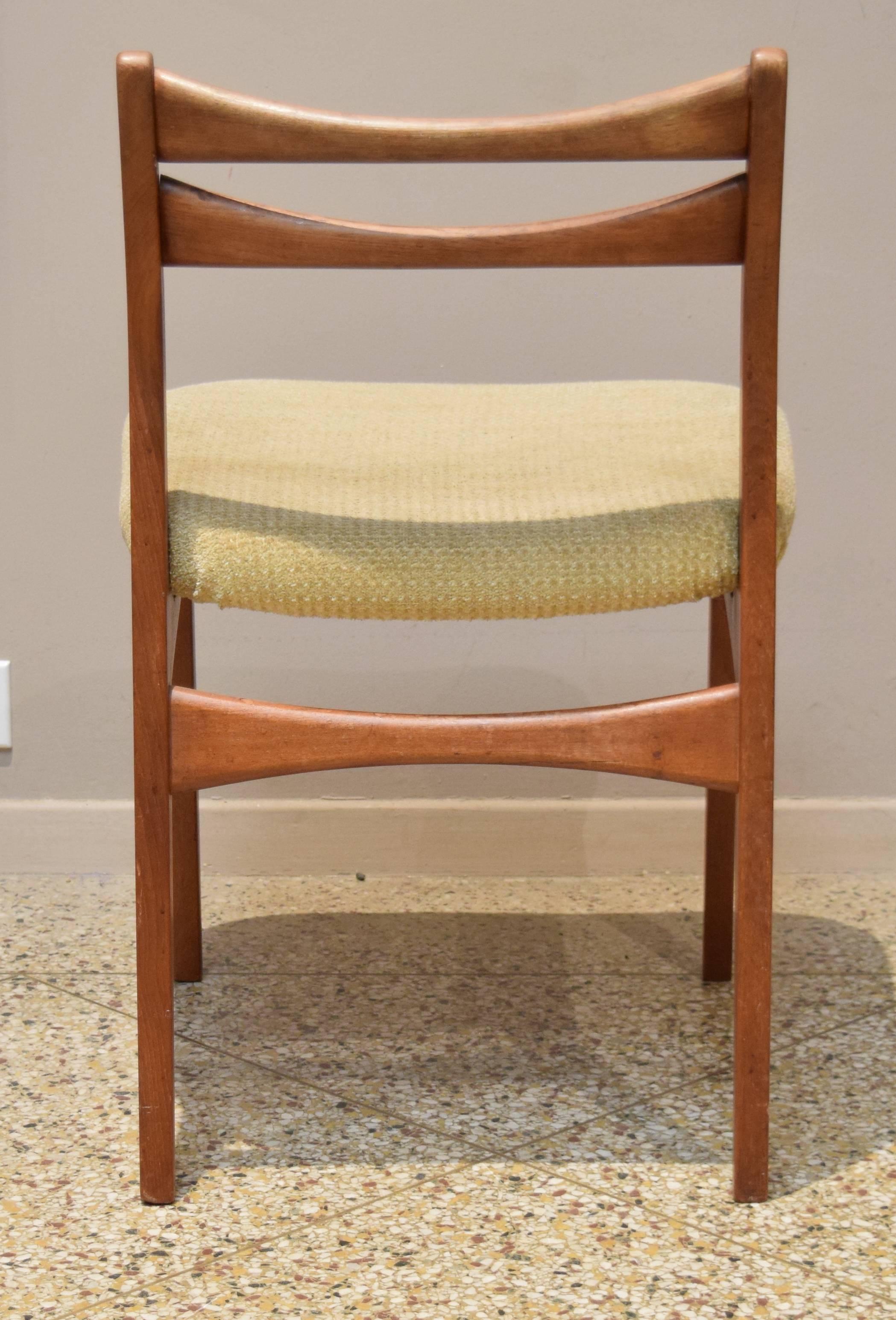Mid-20th Century Set of Six Danish Dining Chairs by Christian Linneberg For Sale